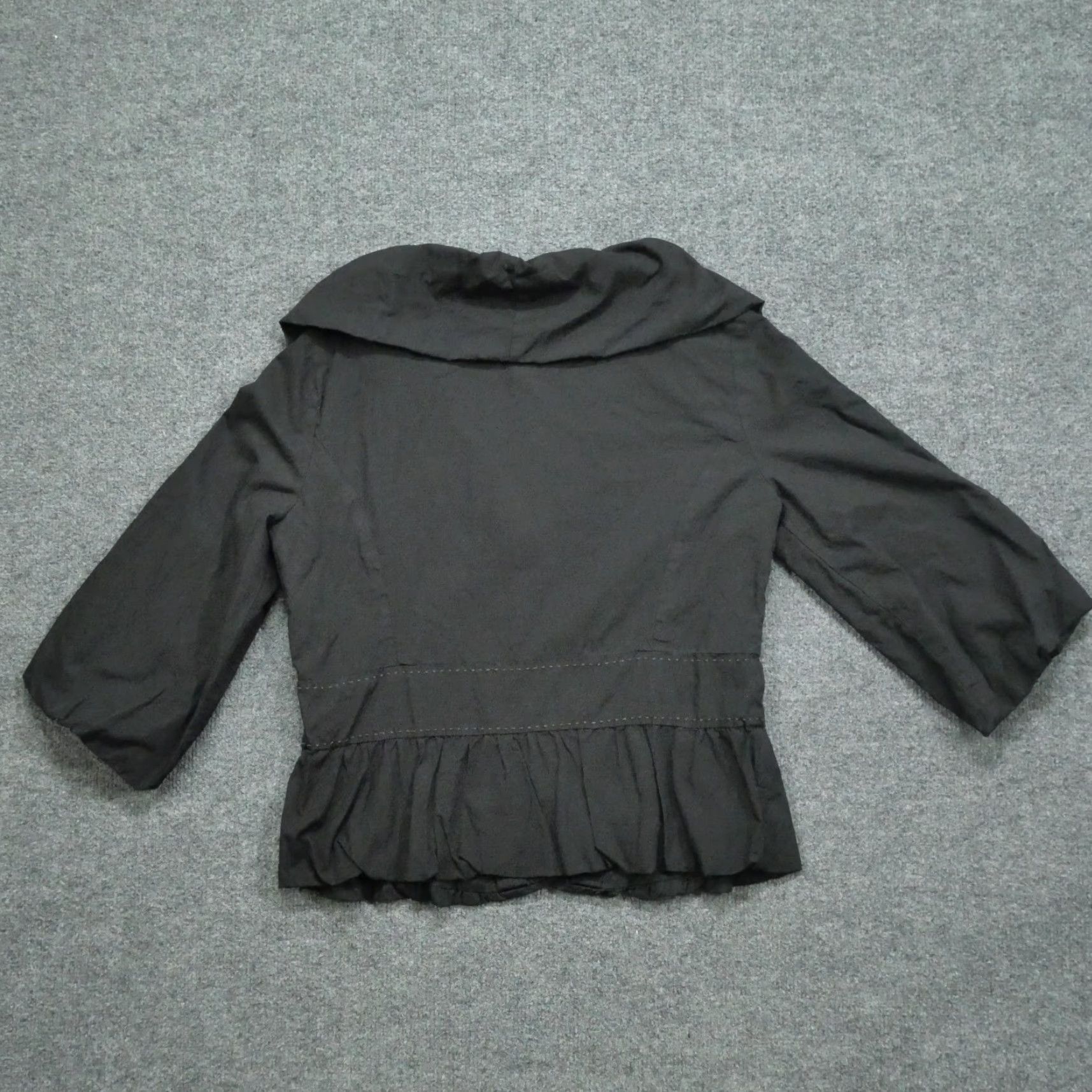 Anthropologie Anthropologie Jacket Womens 8 Black Cotton Casual Business Classic Basic Jacket Long Sleeve Button Short Size M / US 6-8 / IT 42-44 - 6 Thumbnail