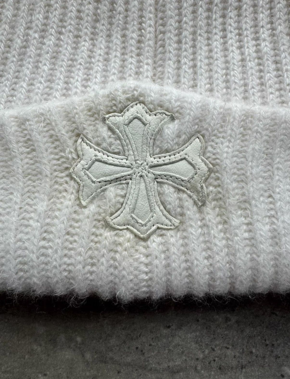 Chrome Hearts Chrome Hearts Cross Leather Patch Beanie Size ONE SIZE - 3 Thumbnail