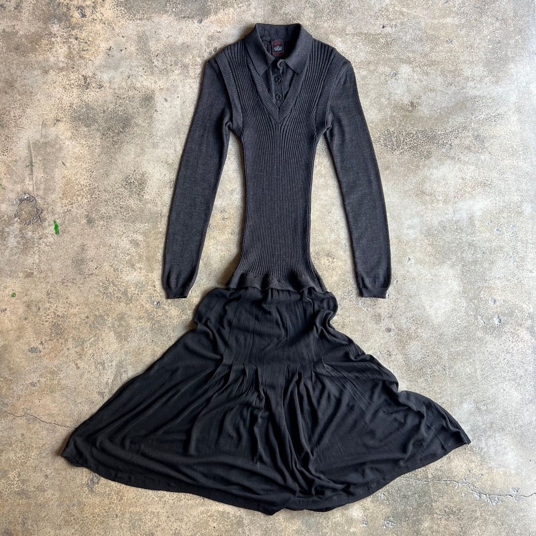 Jean Paul Gaultier Jean Paul Gaultier 90’s Classique Collection Mesh Goth Dress Size L / US 10 / IT 46 - 1 Thumbnail