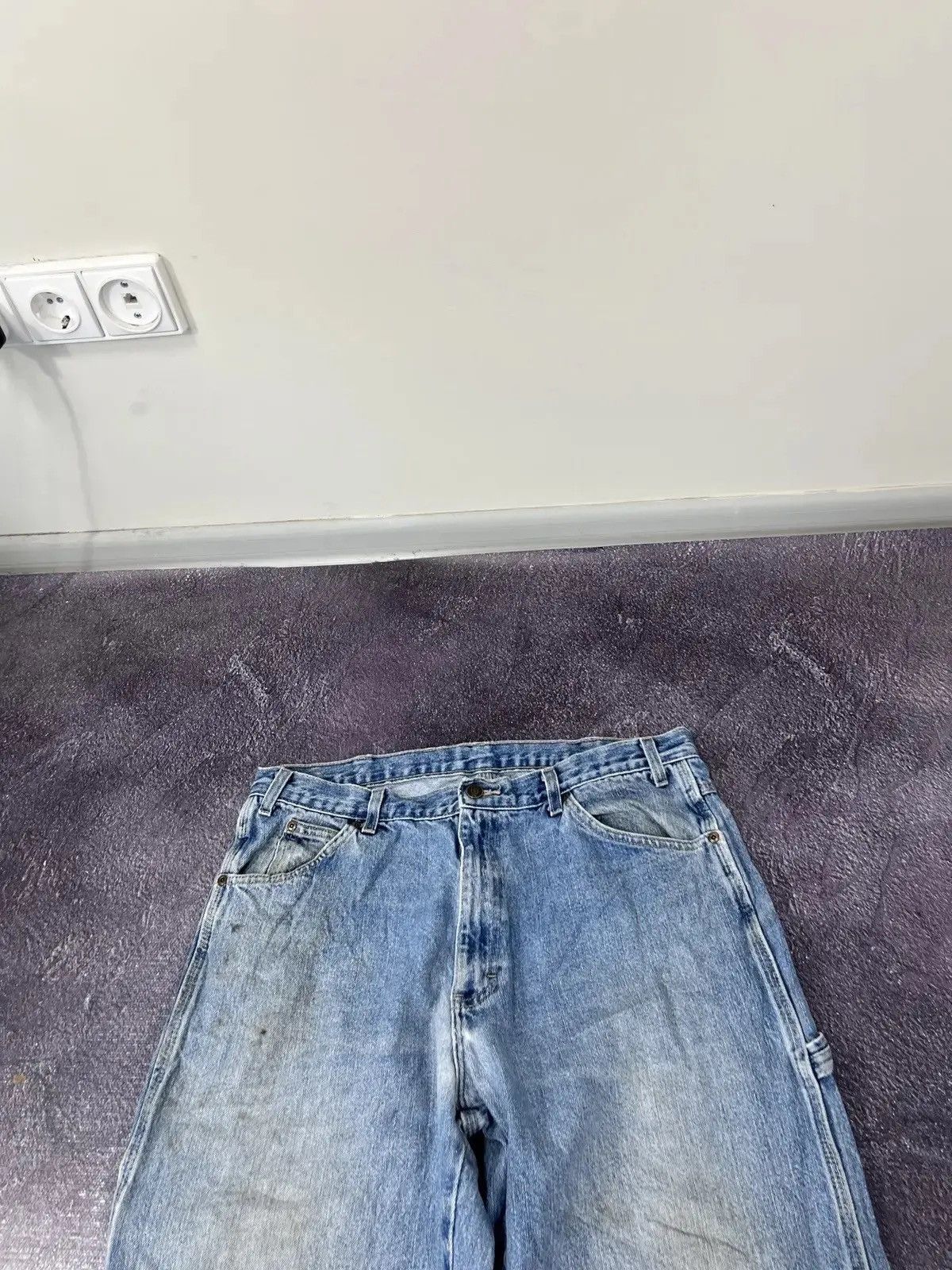 Dickies × Vintage Vintage Dickies Light Blue Work Denim Hype Baggy Jeans Size US 36 / EU 52 - 9 Thumbnail