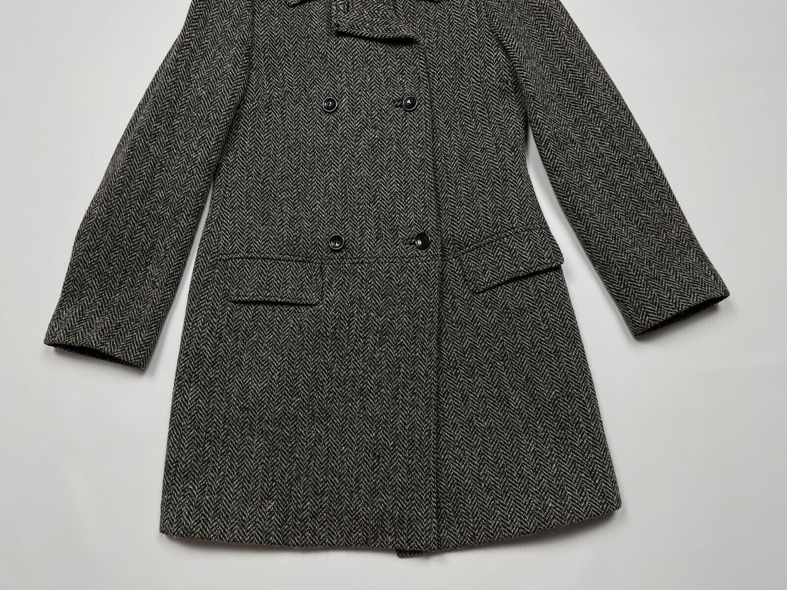 Dolce & Gabbana Dolce & Gabbana Womens Herringbone Tweed Wool Coat Jacket Size XS / US 0-2 / IT 36-38 - 11 Thumbnail