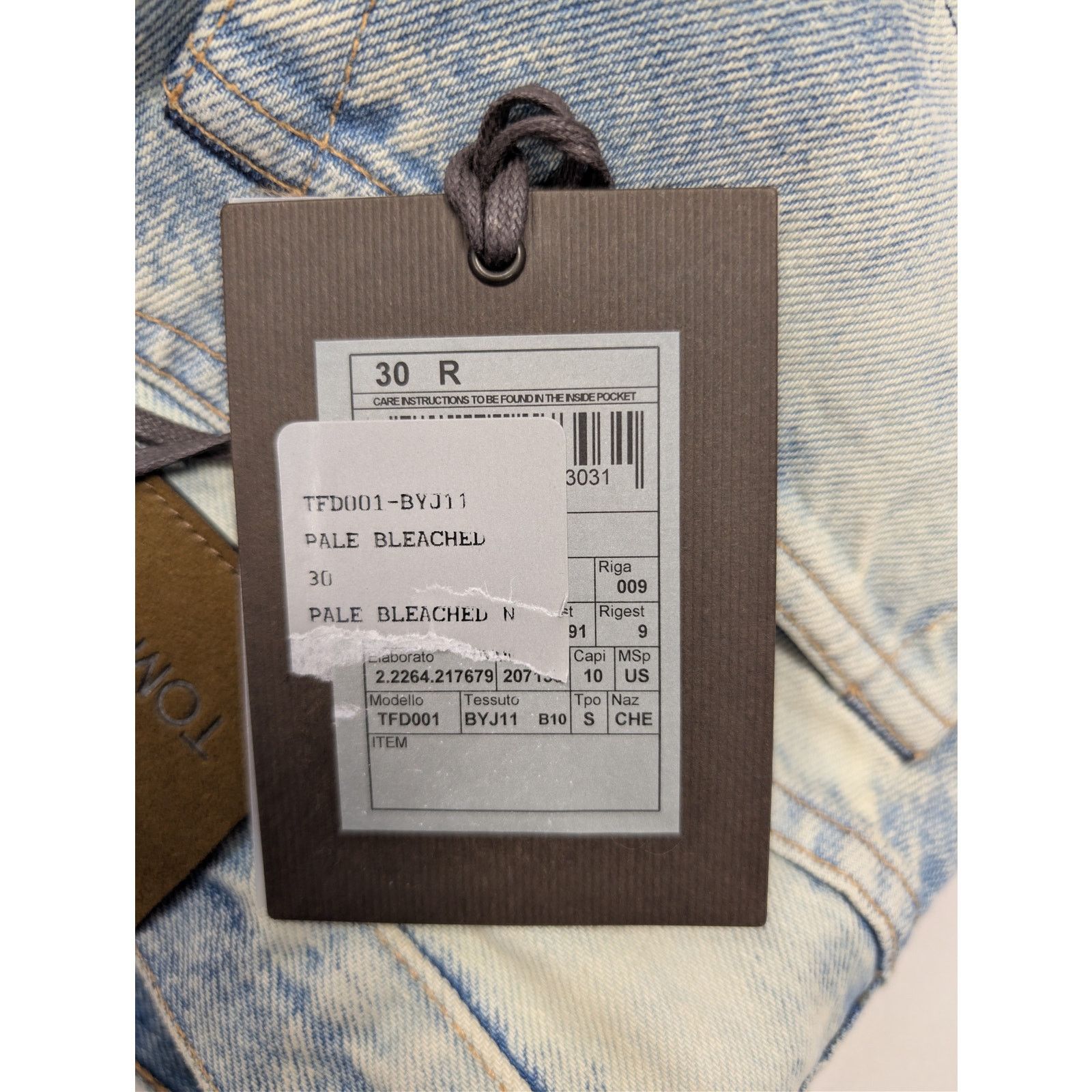 Tom Ford o1rshd1 Slim-Fit Denim Jeans in Pale Bleached Size US 30 / EU 46 - 23 Thumbnail