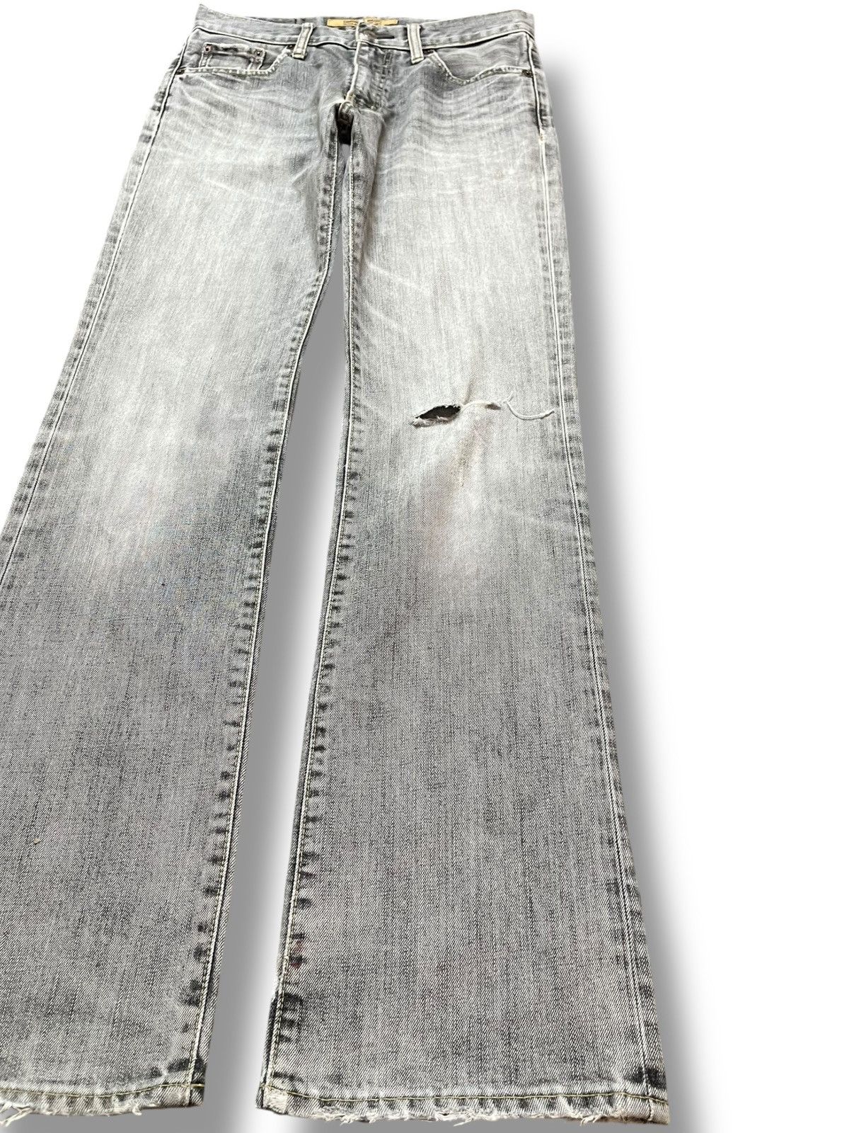 Uniqlo Vintage Uniqlo B-002 Flare Faded Distressed Denim Size US 30 / EU 46 - 4 Thumbnail