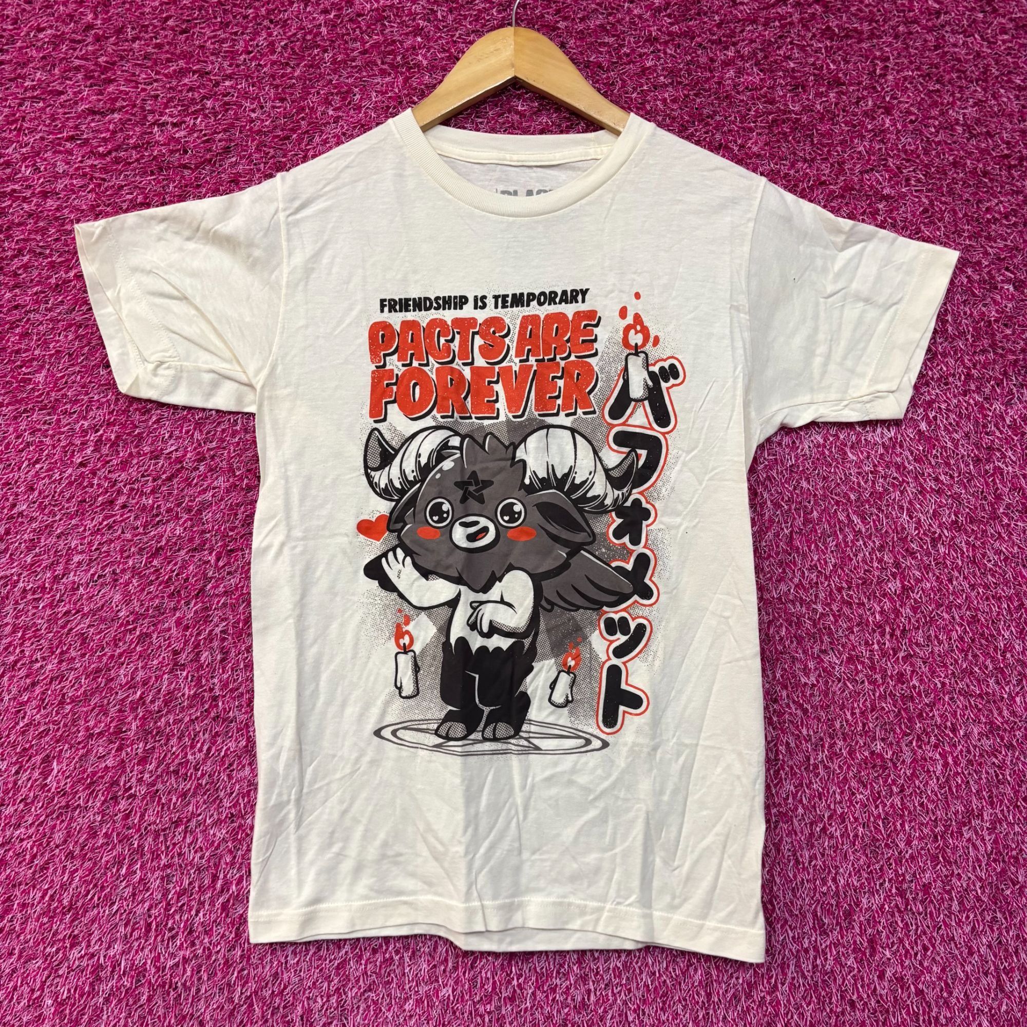 Other Black Matter Pacts Are Forever Baphomet Beige T-Shirt Small Size US S / EU 44-46 / 1 - 1 Thumbnail