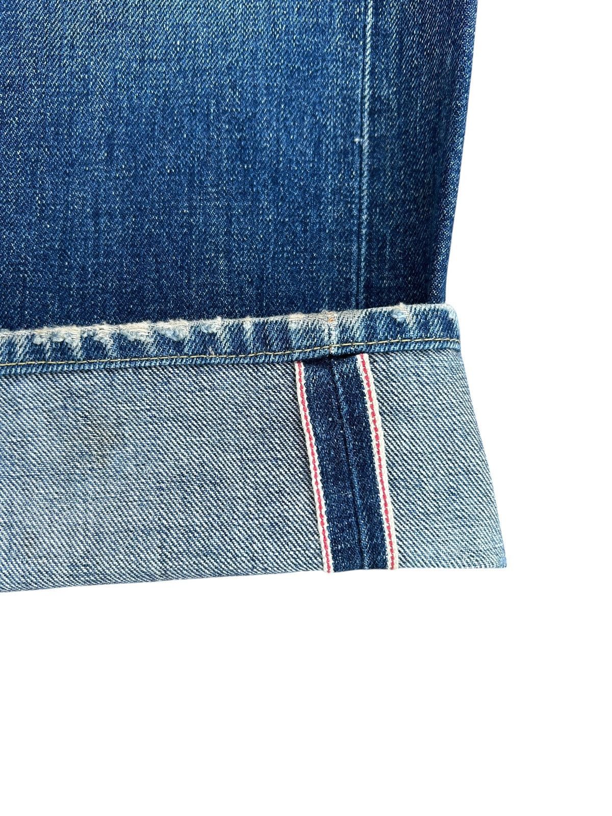 Kapital VINTAGE EDWIN 505XS SELVEDGE DISTRESSED DENIM JEANS Size US 30 / EU 46 - 2 Thumbnail