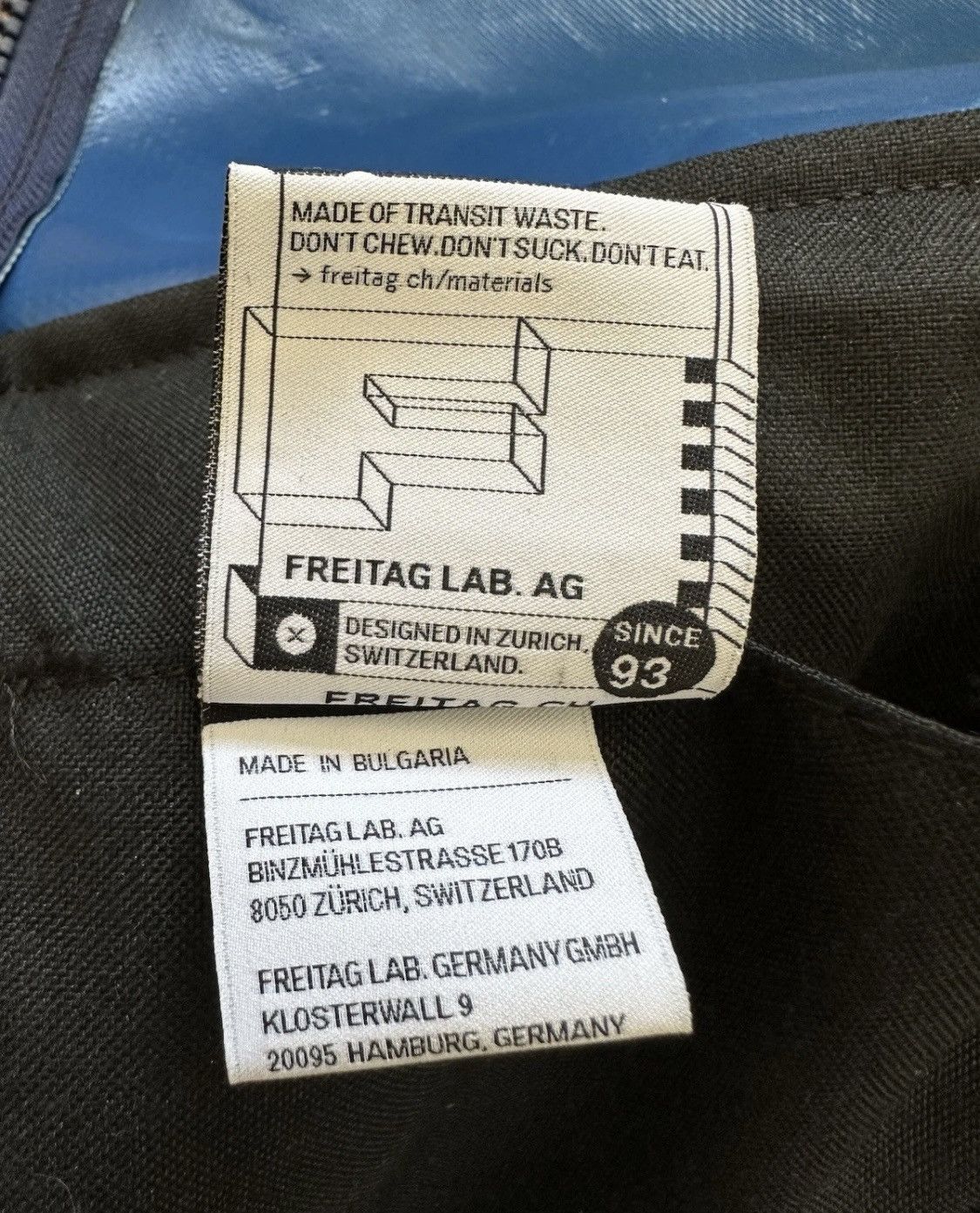 Freitag FREITAG F49 Unisex Backpack Blue/Yellow! Size ONE SIZE - 11 Thumbnail