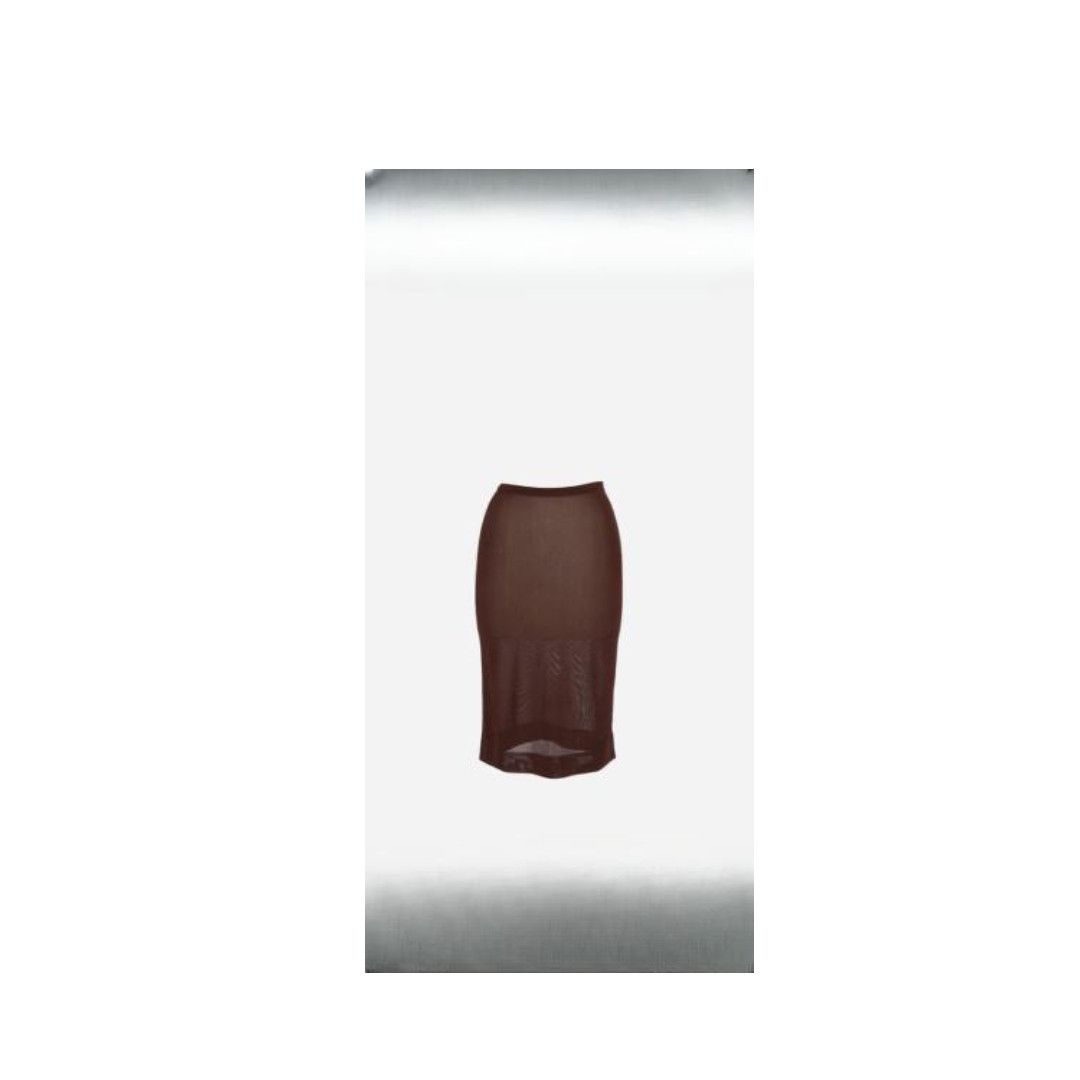 Saint Laurent Paris o1b1hav110525 799280 Jupe Crayon Viscose Flne Midi Skirtin Size 27" / US 4 / IT 40 - 2 Thumbnail