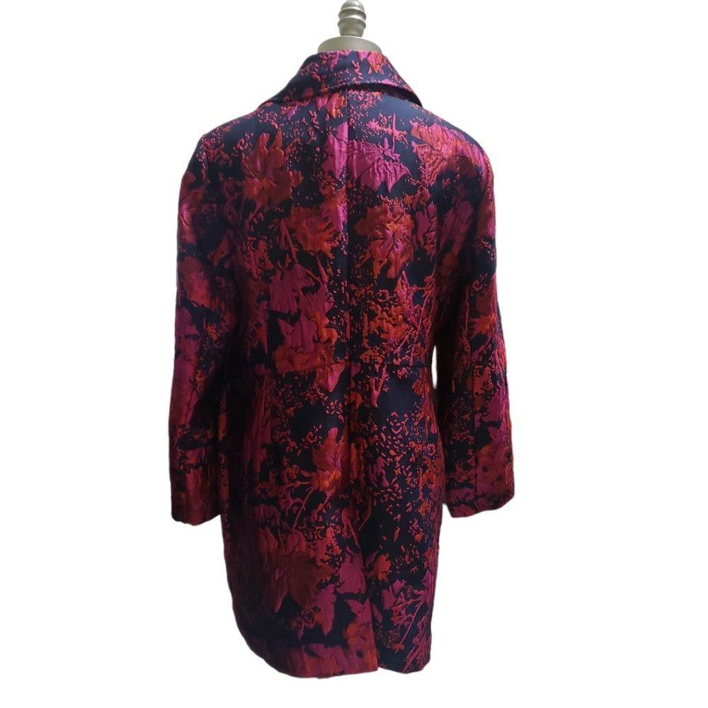 Chicos CT819 Chico's Tapestry Mid-thigh Fuchsia & Black Blazer Size XL / US 12-14 / IT 48-50 - 5 Thumbnail