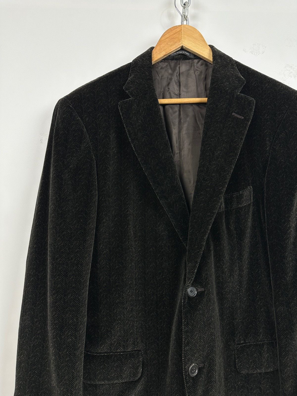 Caruso Raffaele Caruso Sartoria Parma Herringbone Handmade Blazer Size US L / EU 52-54 / 3 - 5 Thumbnail