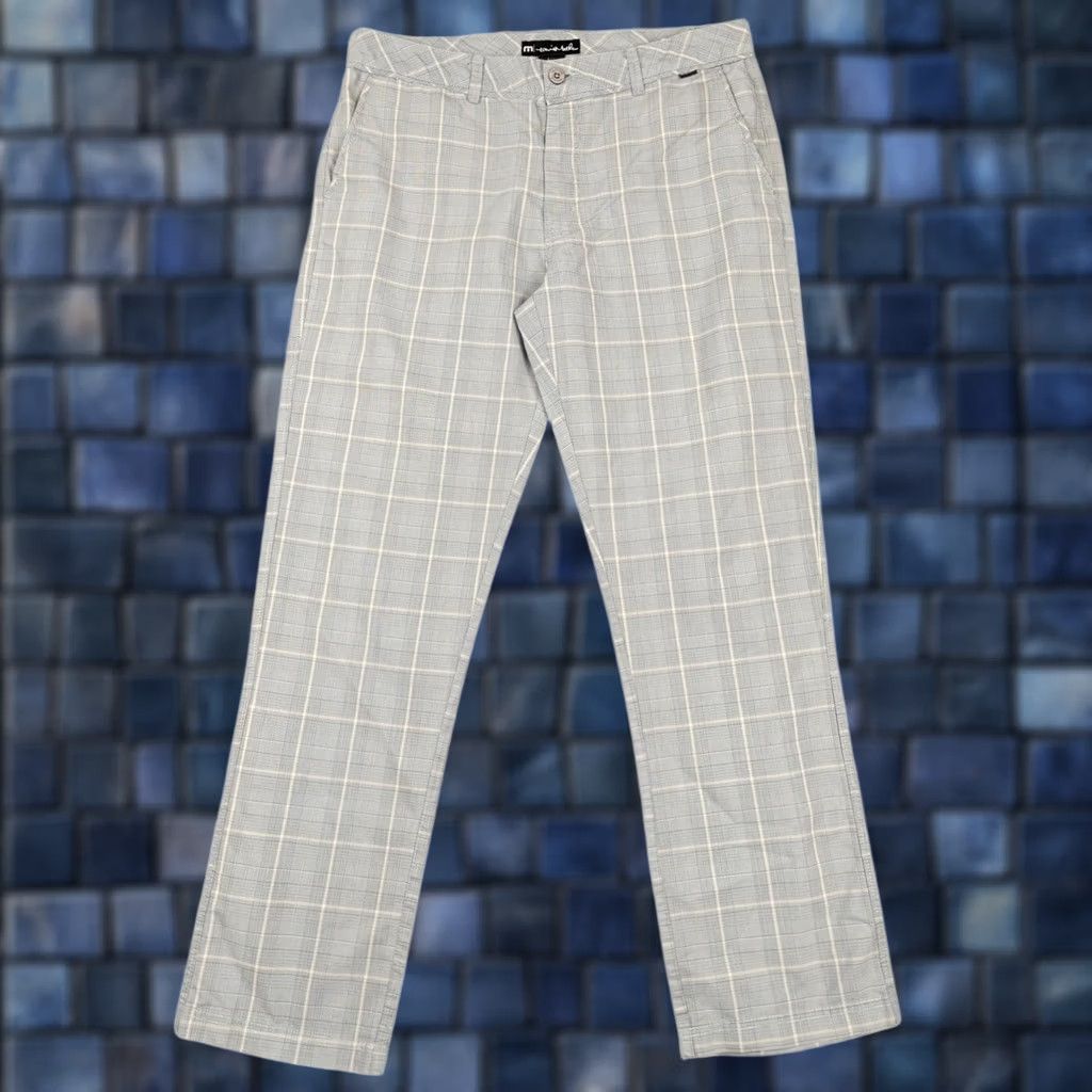 TravisMathew Travis Mathew Pants Mens 36 Gray Plaid Chino Casual Cotton Blend Golf Straight Size US 36 / EU 52 - 1 Thumbnail