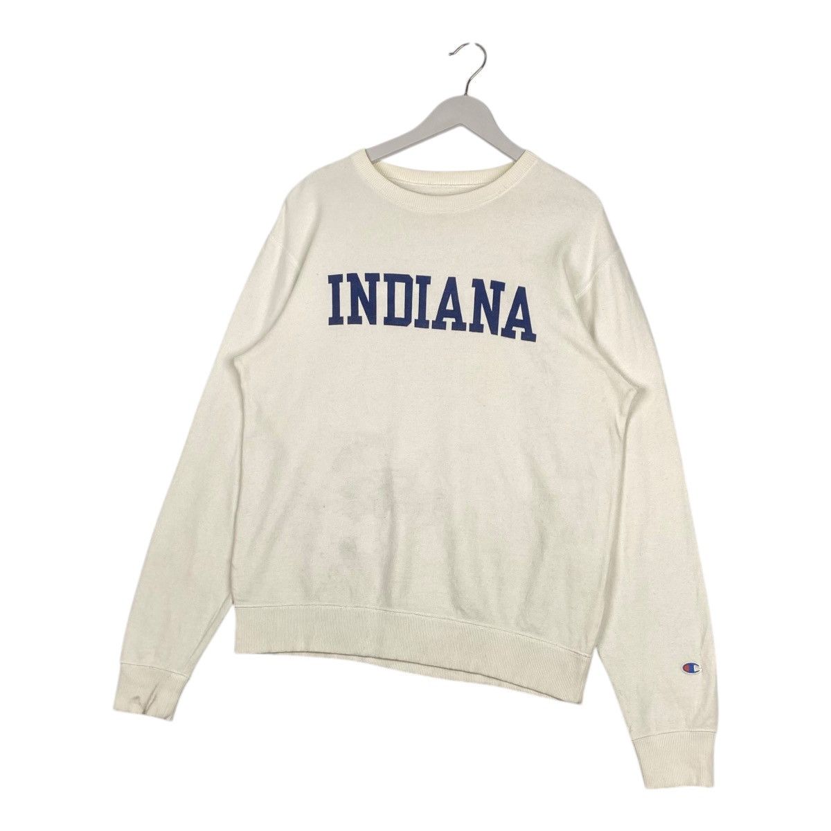Champion × Vintage Vintage Champion Indiana Big Logo Crewneck Sweatshirt White Size US L / EU 52-54 / 3 - 2 Thumbnail