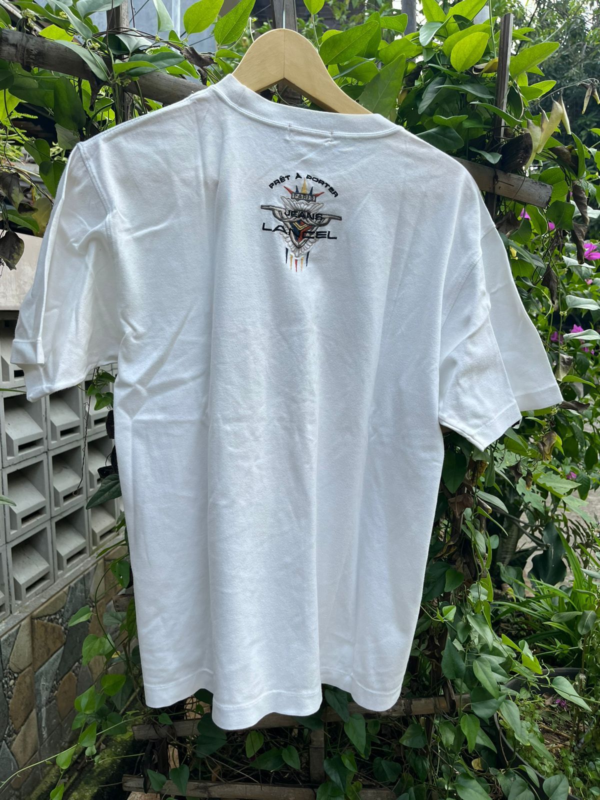 Japanese Brand × Lancel Lancel jeans embroidered logo graphic tee tshirt Size US S / EU 44-46 / 1 - 2 Thumbnail