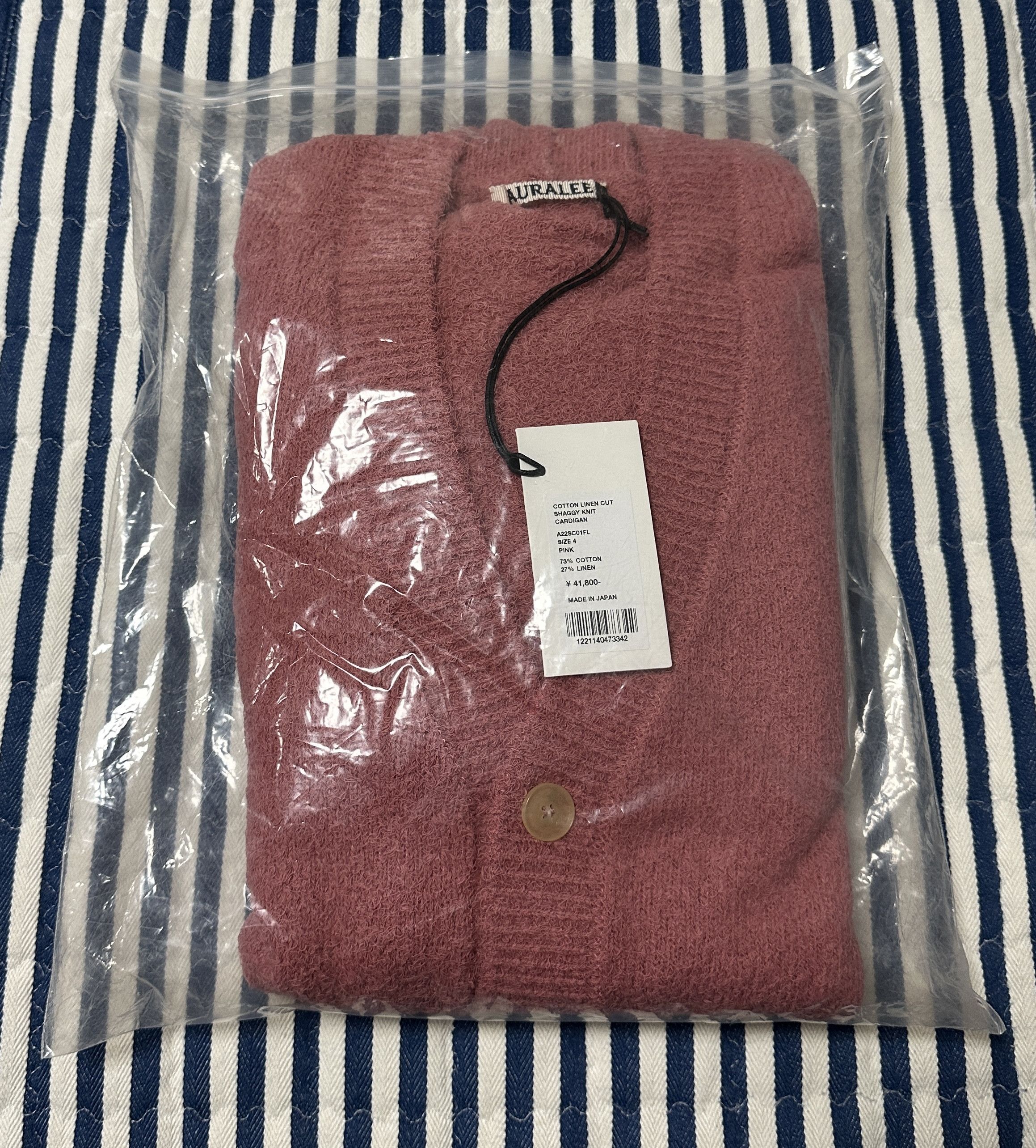 トップス AURALEE COTTON LINEN CUT SHAGGY CARDIGAN Auralee Cotton Linen Cut Shaggy Knit Cardigan | Garmentory