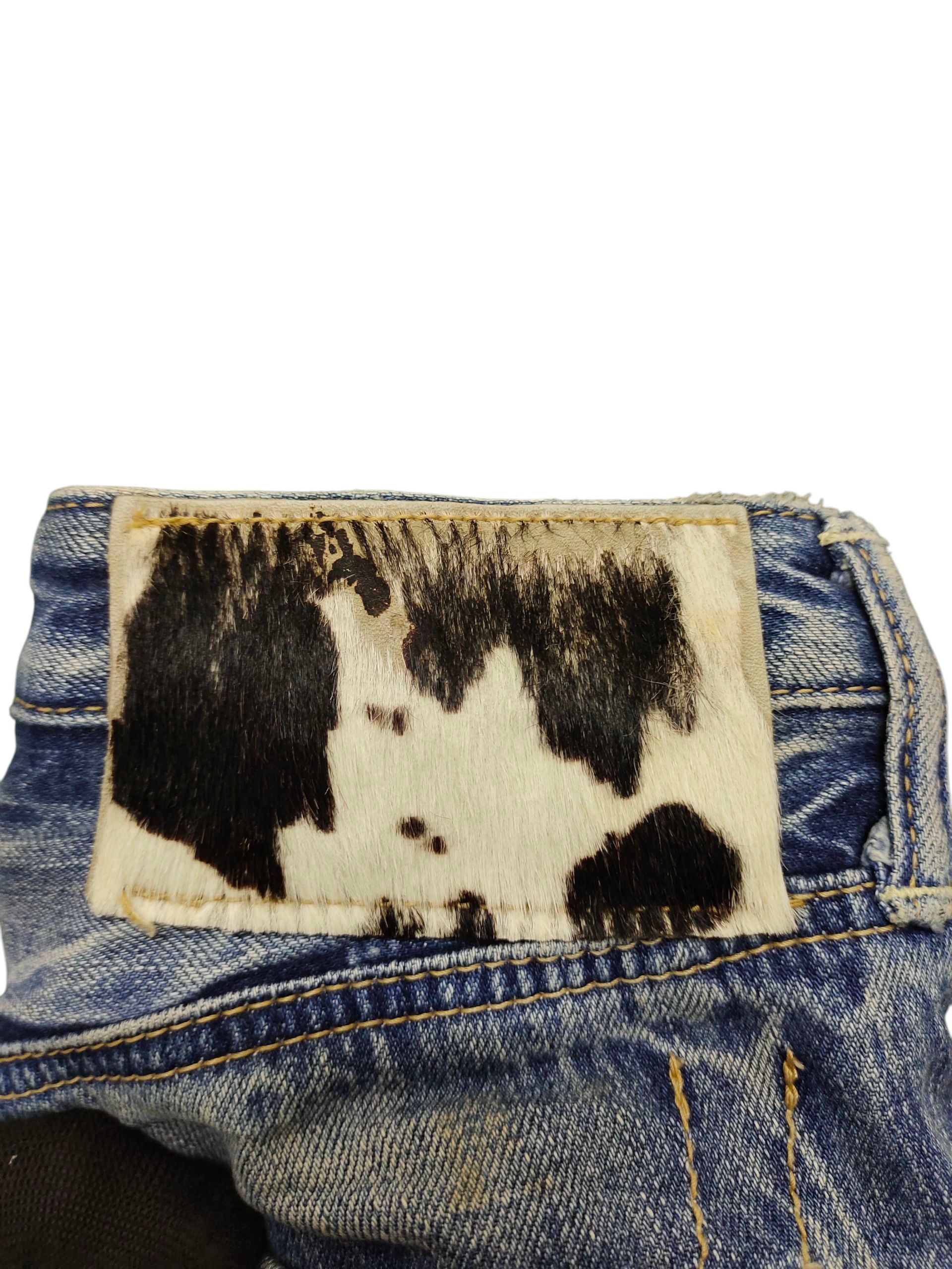 Kapital Distress Jeans Brappers Union Made Rusty Clawmark Grunge Size US 31 - 10 Thumbnail