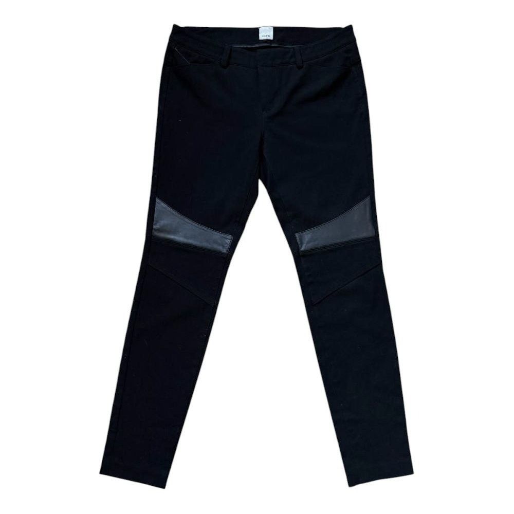 NBDN Nobrandedon Ecru Black Pants | Size 6 Size 28" / US 6 / IT 42 - 1 Thumbnail