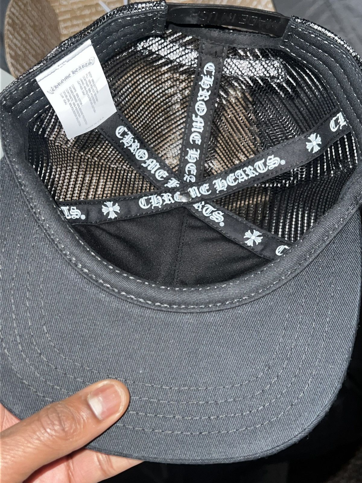 Chrome Hearts Chrome Hearts Trucker Hat Triple White 3 Calf Hair Patch Size ONE SIZE - 8 Thumbnail