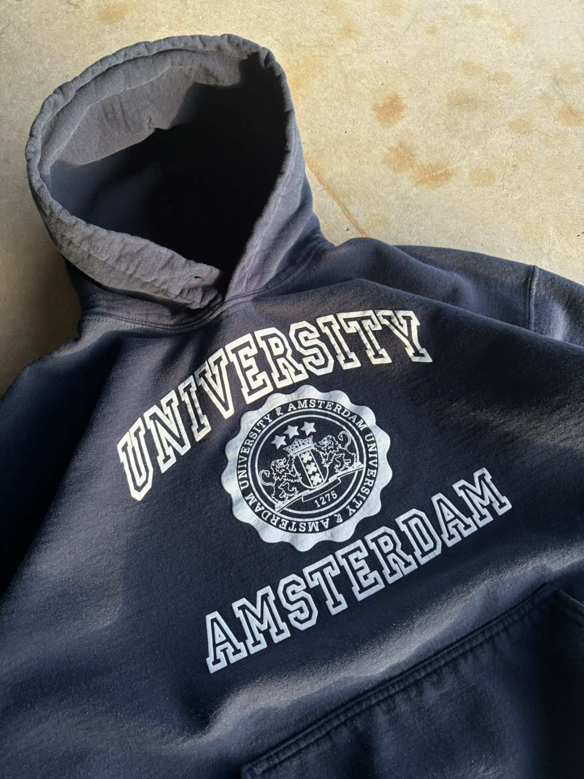 Other Vintage Faded University Of Amsterdam Boxy College Hoodie Size US L / EU 52-54 / 3 - 3 Thumbnail