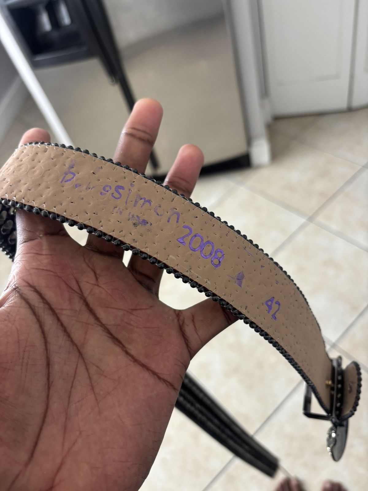 BB belt black rimes-tones
