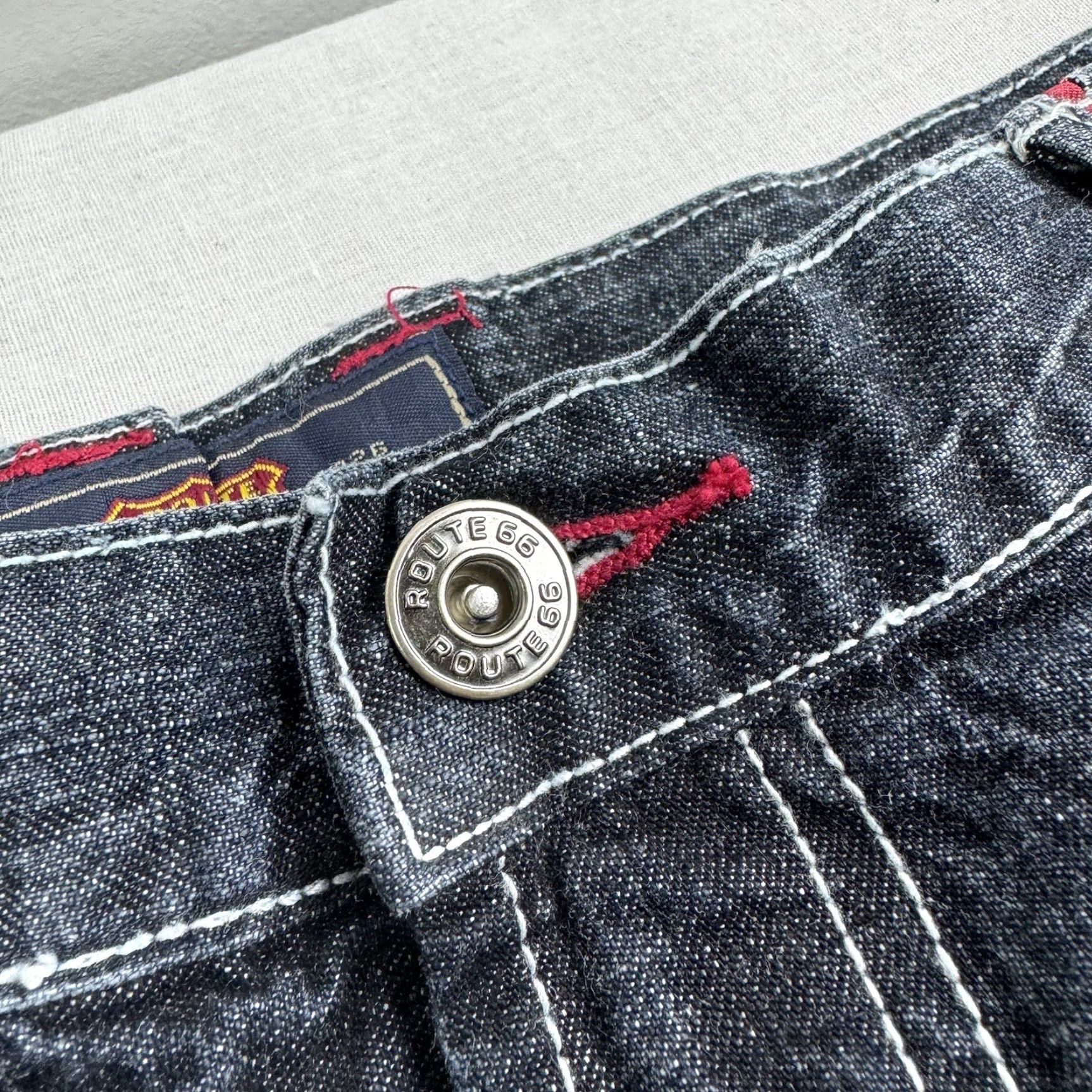 Route 66 VINTAGE Route 66 Jeans Black Wide Leg Adult 35x27 High Rise Relaxed Fit Y2K Grunge Mens Size US 35 - 5 Thumbnail