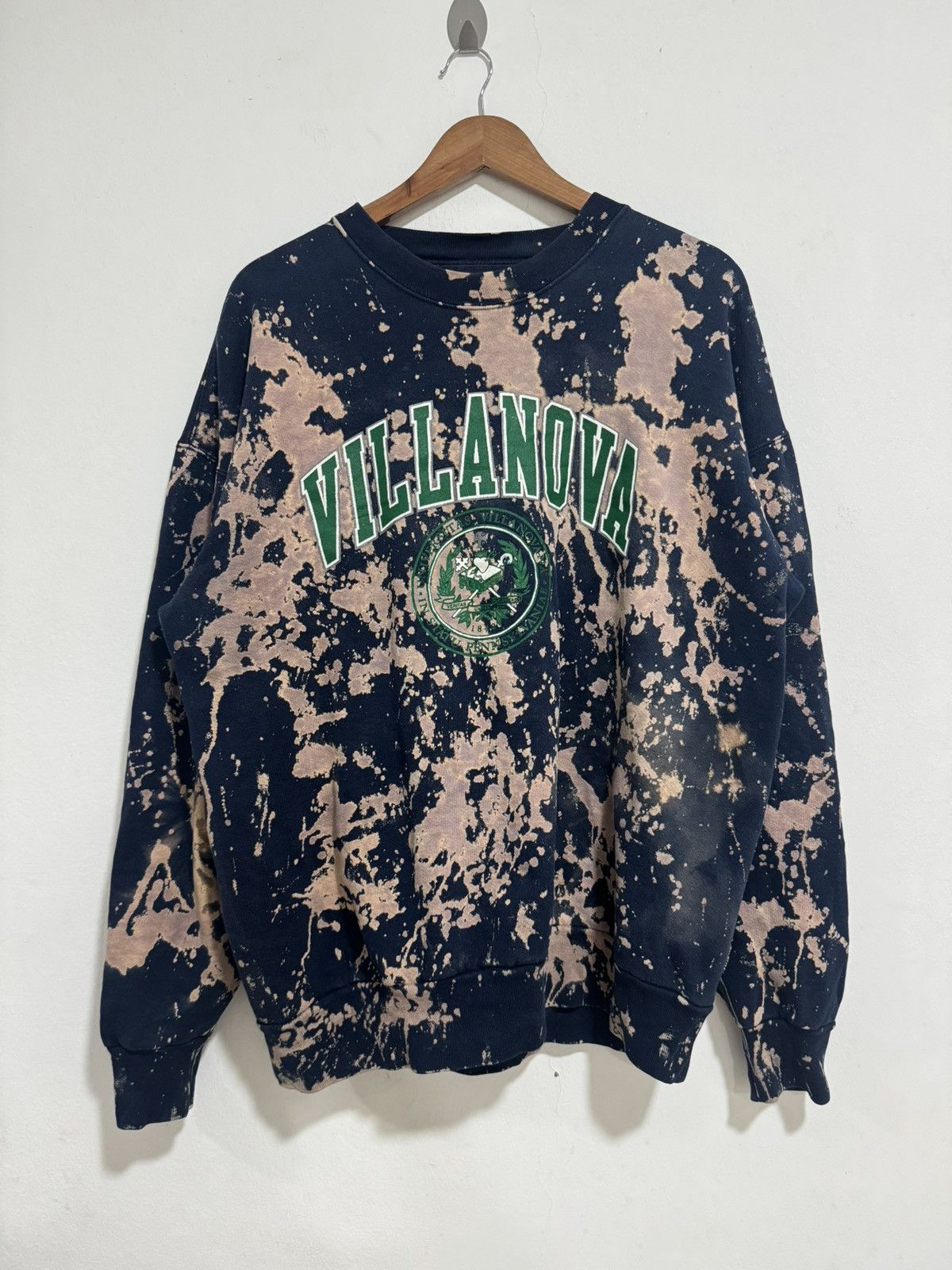 Jansport × Vintage Vintage Jansport Villanova Acid Wash Sweatshirt Size US XL / EU 56 / 4 - 1 Thumbnail