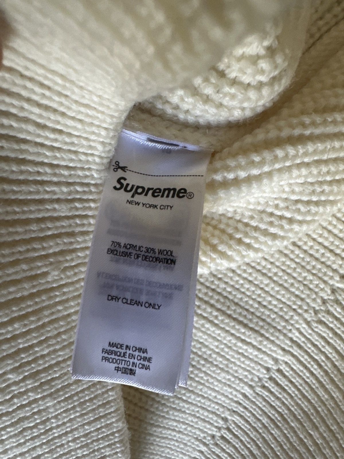 Supreme Supreme Small Box Polo Sweater Cream Large Size US L / EU 52-54 / 3 - 4 Thumbnail