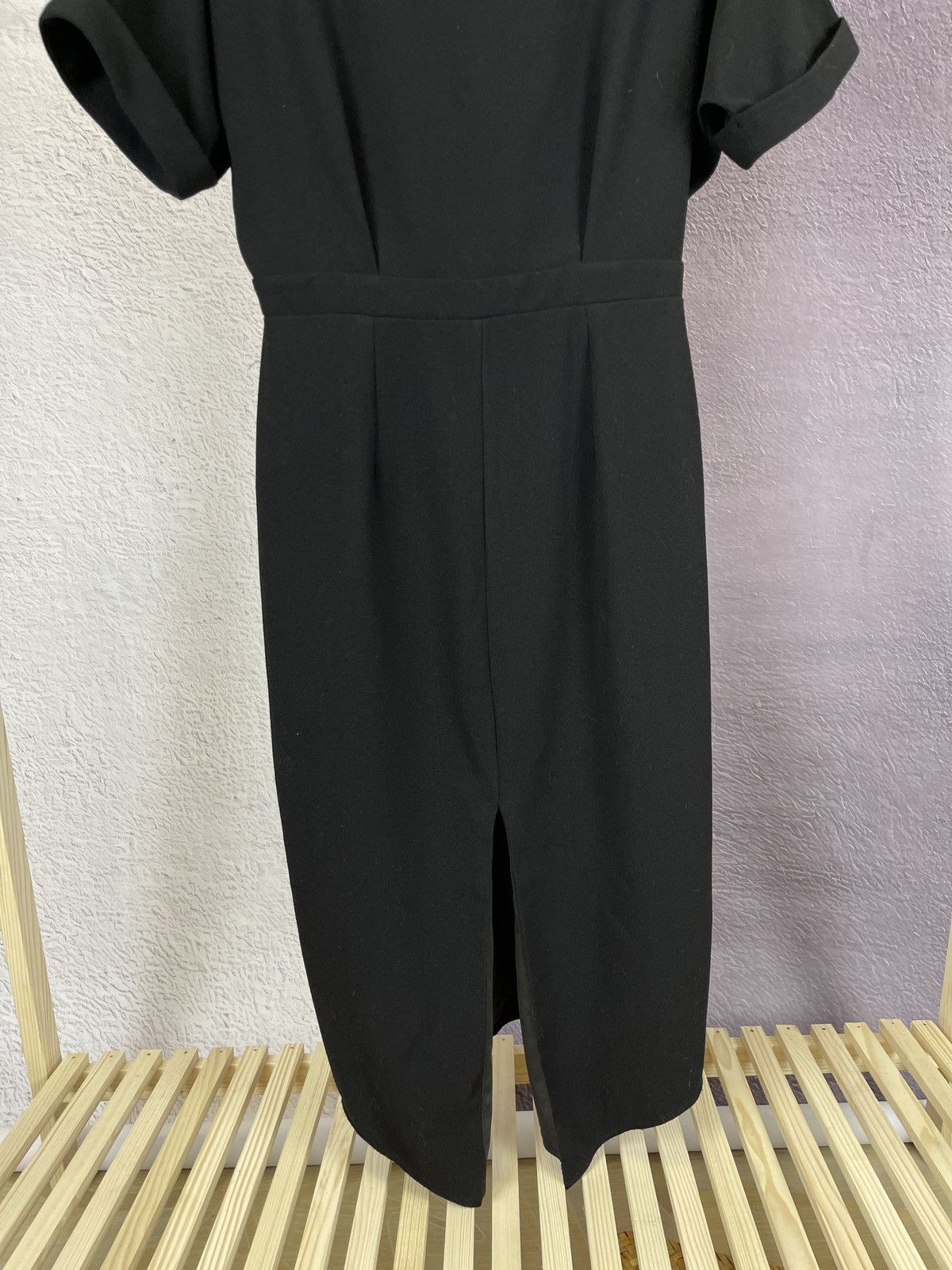 Vintage Yves Saint Laurent vintage black basic classic midi dress Size M / US 6-8 / IT 42-44 - 4 Thumbnail