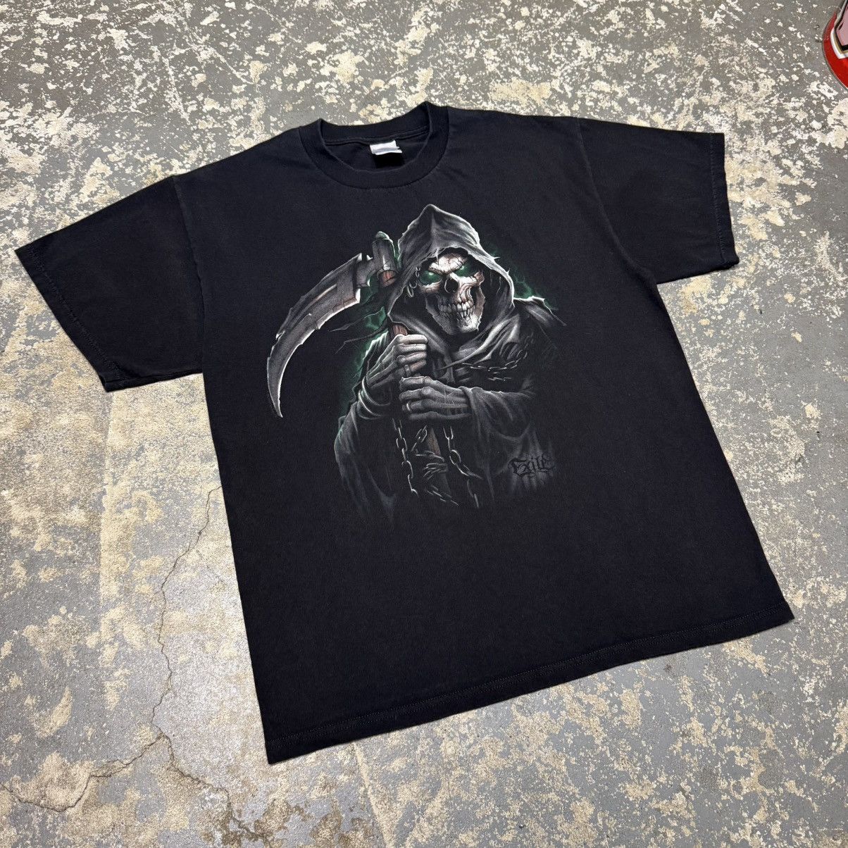 Affliction Vintage Grim Reaper Exile Black and Green Y2K Grunt Grunge Size US L / EU 52-54 / 3 - 7 Thumbnail