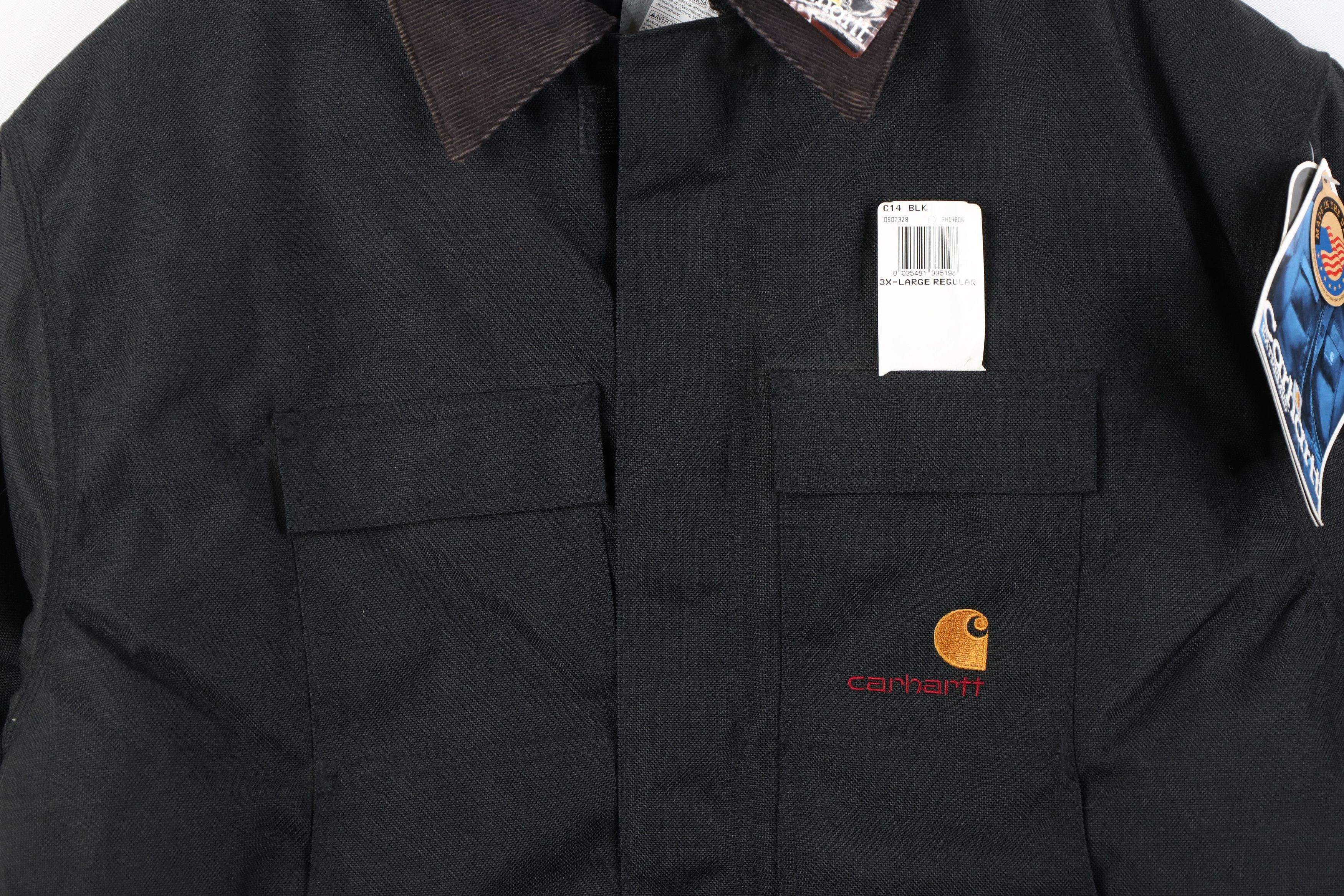 Carhartt Deadstock Vintage Y2K Carhartt Chore Barn Jacket Black USA Size US XXL / EU 58 / 5 - 3 Thumbnail