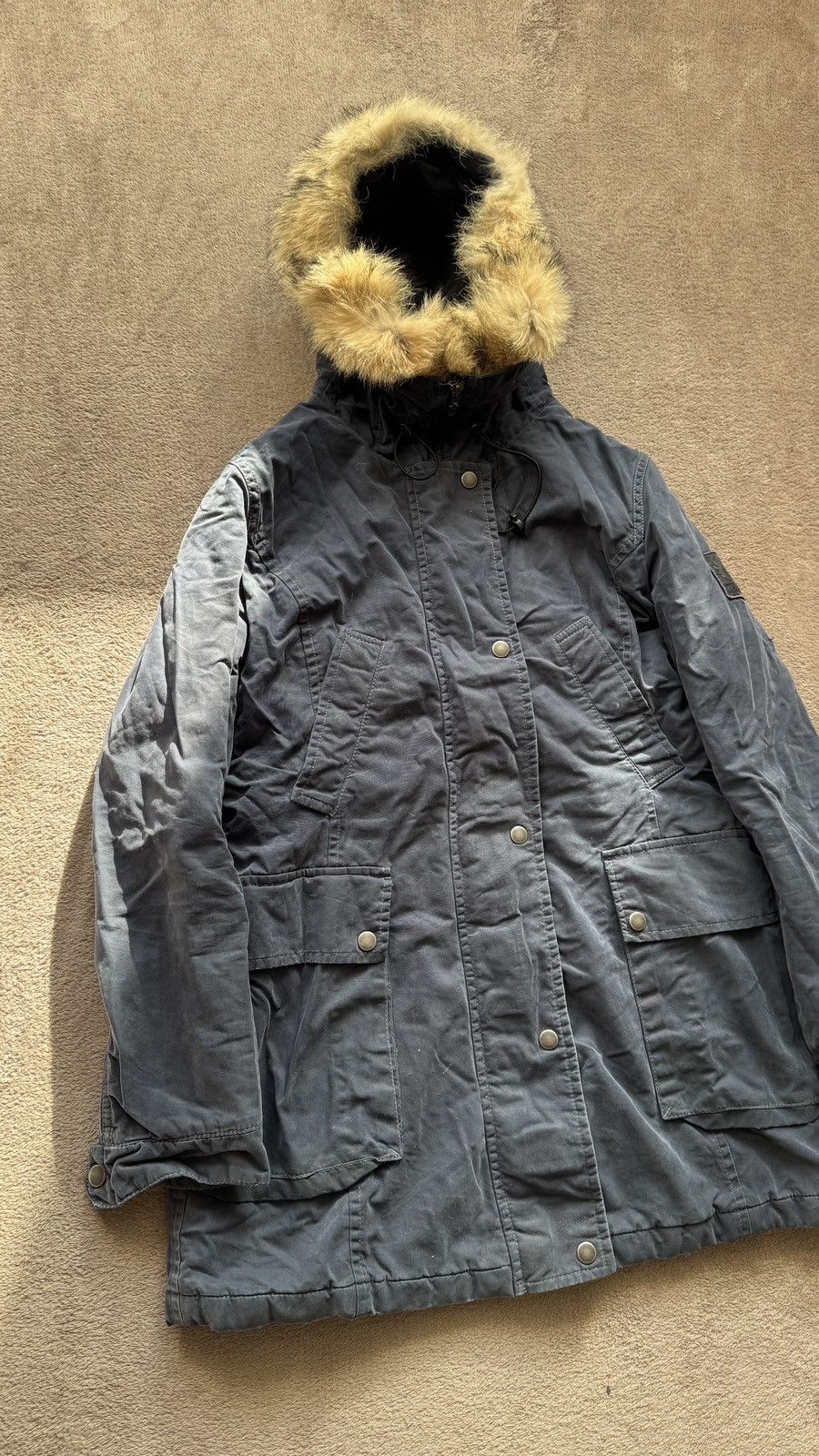 Belstaff Y2K Coyote Fur Down Hood Jacket Parka ifsixwasnine LGB goa Size S / US 4 / IT 40 - 2 Thumbnail