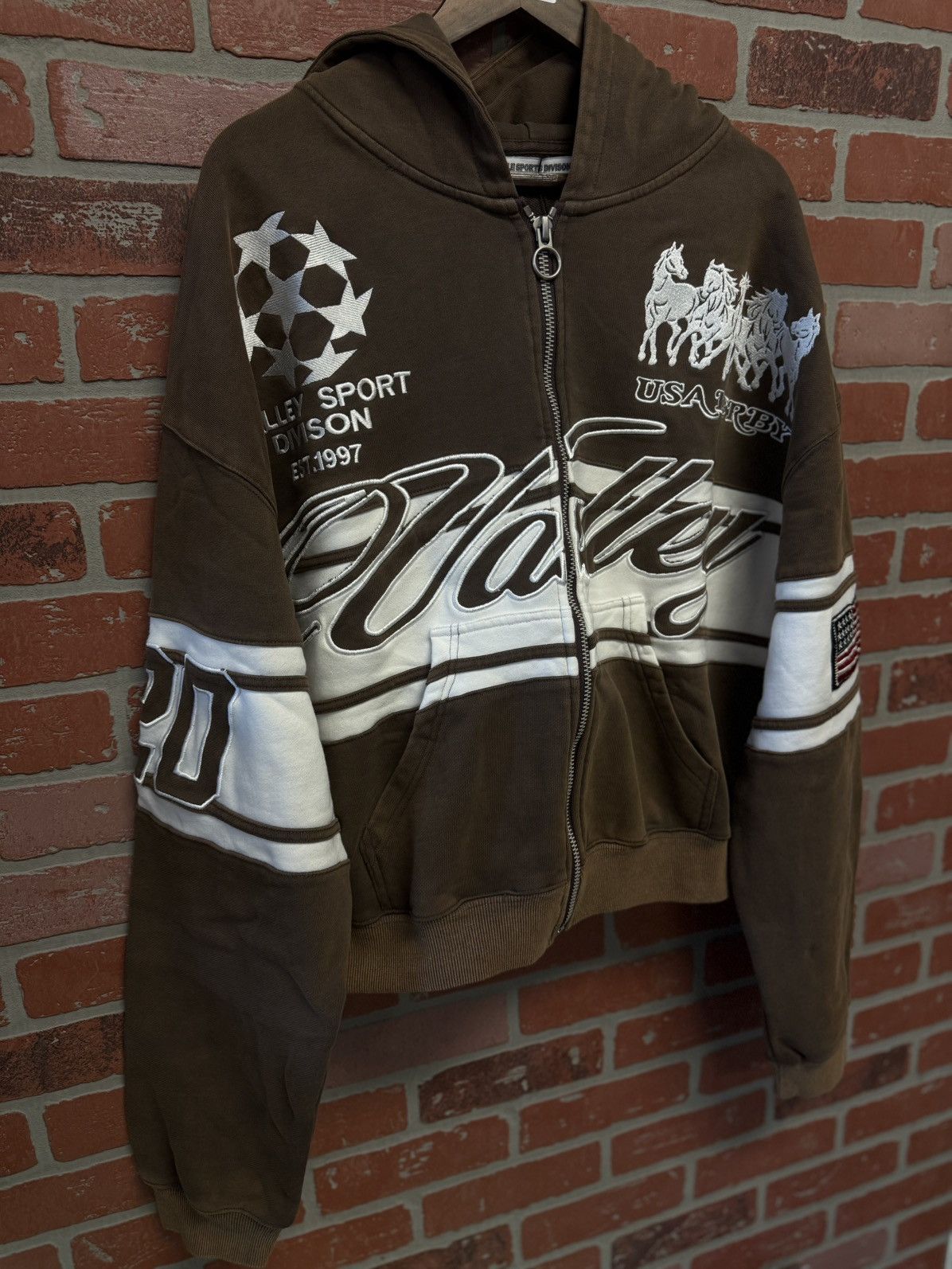 Vale Vale Valley Brown Hoodie Zip Up Mocha Size L Size US L / EU 52-54 / 3 - 2 Thumbnail
