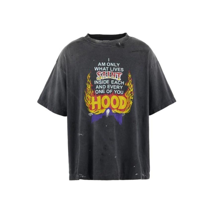 Neighborhood × Saint Mxxxxxx STHD Hood T-Shirt Black