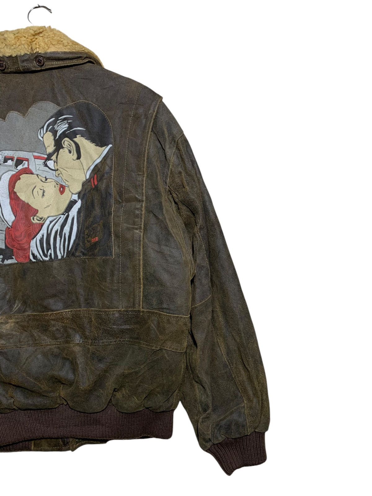 Other 🔥VTG SHEEPSKIN LEATHER FLIGHT JACKETS MADE IN ITALY Size US L / EU 52-54 / 3 - 3 Thumbnail