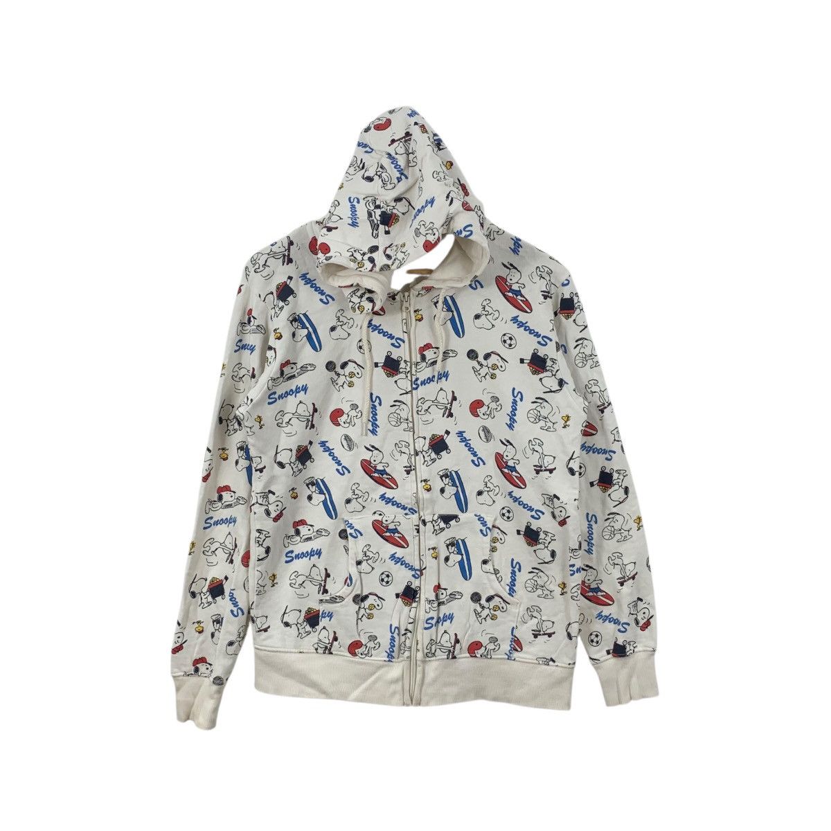 Peanuts PEANUTS SNOOPY WOODSTOCK Over Print Hoodie Sweatshirt Jumper Size L / US 10 / IT 46 - 1 Thumbnail