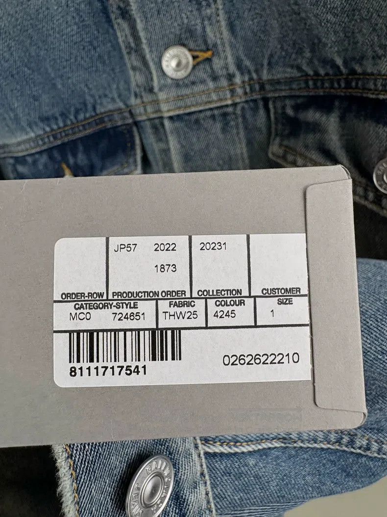 Balenciaga Balenciaga Back Tape Coke Denim Jacket Size US S / EU 44-46 / 1 - 6 Thumbnail