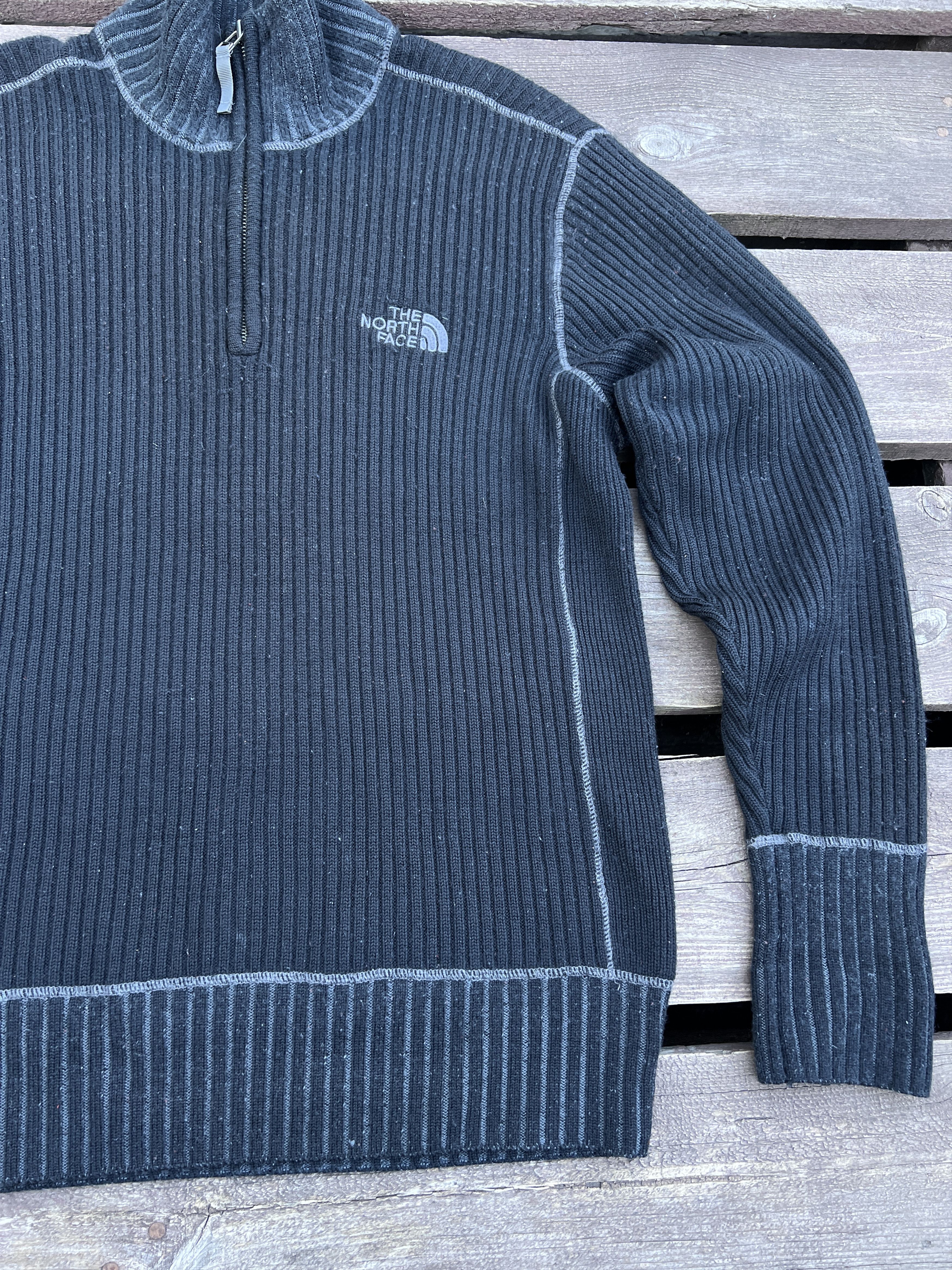 The North Face The Noth Face Y2K Vintage Knitted 1/4 Zip Up Sweater Size US L / EU 52-54 / 3 - 11 Thumbnail