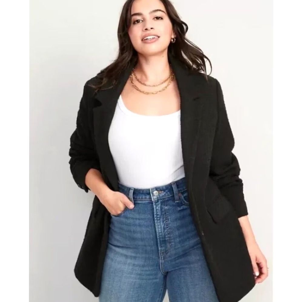 Old Navy Old Navy Oversized Blazer Women XXL Black Classic Preppy Old Money Size XXL / US 16-18 / IT 52-54 - 5 Thumbnail