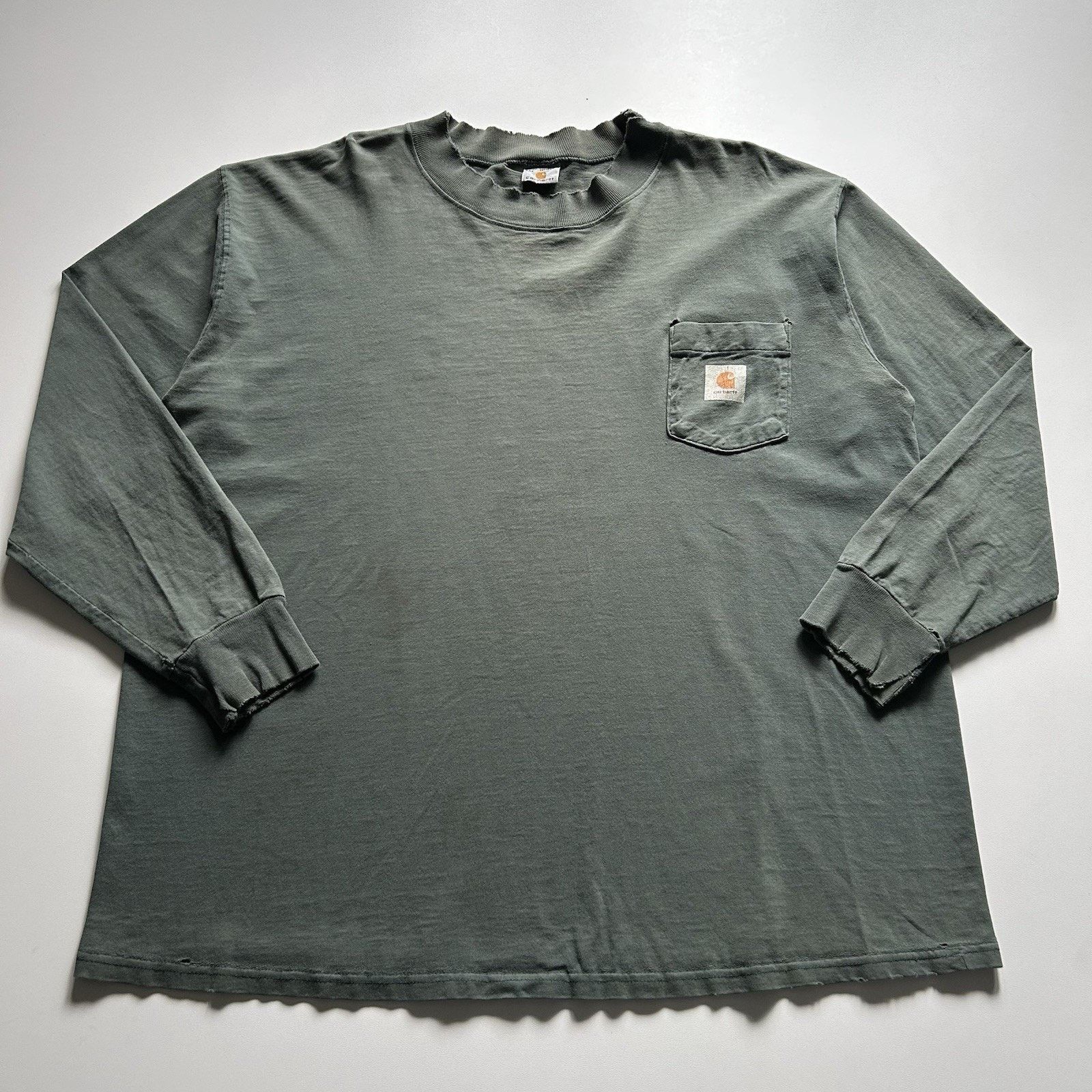 Carhartt Vintage 90s Carhartt Pocket T Shirt Longsleeve Mock Neck XXL Size US XXL / EU 58 / 5 - 1 Thumbnail