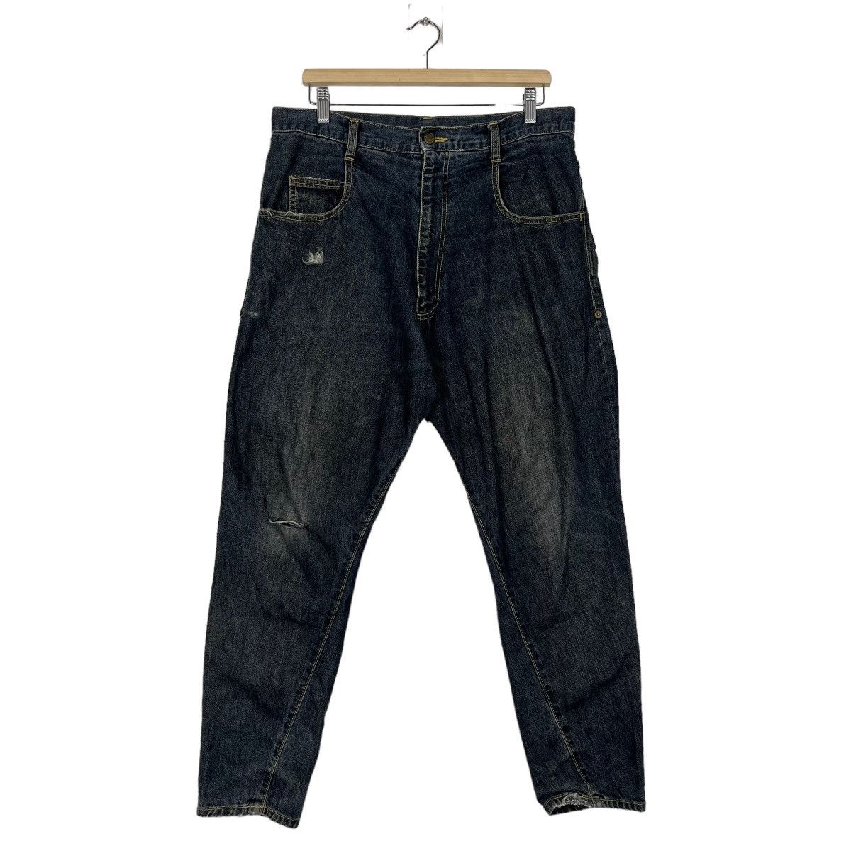 Frapbois × Issey Miyake 🔥 FLARE FRABOIS ASYMETRICAL DENIM Size US 34 / EU 50 - 2 Thumbnail
