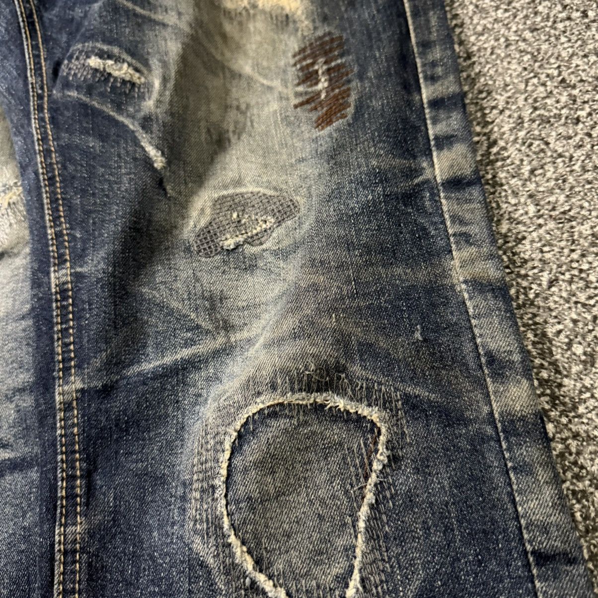Japanese Brand 🔥🇯🇵 Japanese Seditionaries Distressed Trashed Dirty Denim Size US 34 / EU 50 - 8 Thumbnail