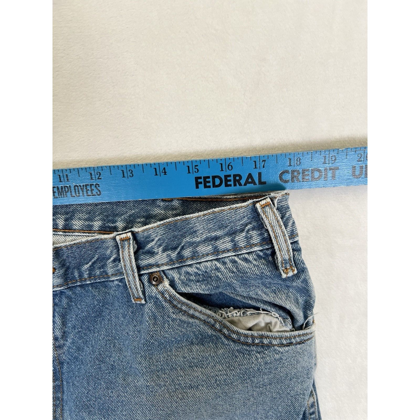 Dickies Vintage Dickies Blue Denim Jeans Size 36x32 Straight Leg Wor Size US 36 / EU 52 - 8 Thumbnail