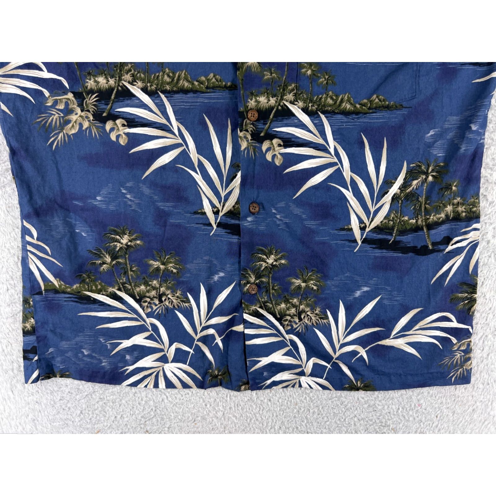 Vintage RJC Shirt Men Large Blue Floral Bamboo Island Pattern 100% Cotton Hawaiian Beach Size US L / EU 52-54 / 3 - 7 Thumbnail