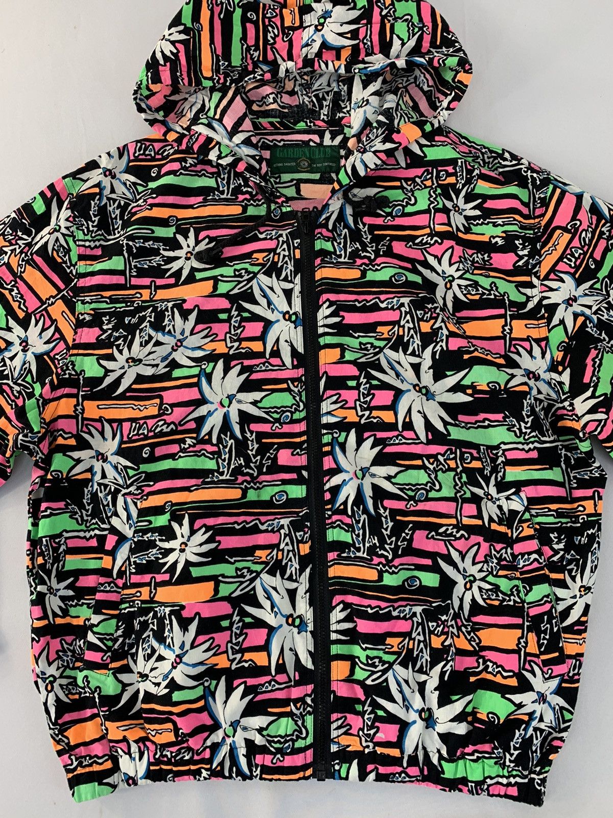 Japanese Brand Hype Garden Club Hawaiian Beach Ovp Design Hooded Jacket Size US M / EU 48-50 / 2 - 3 Thumbnail
