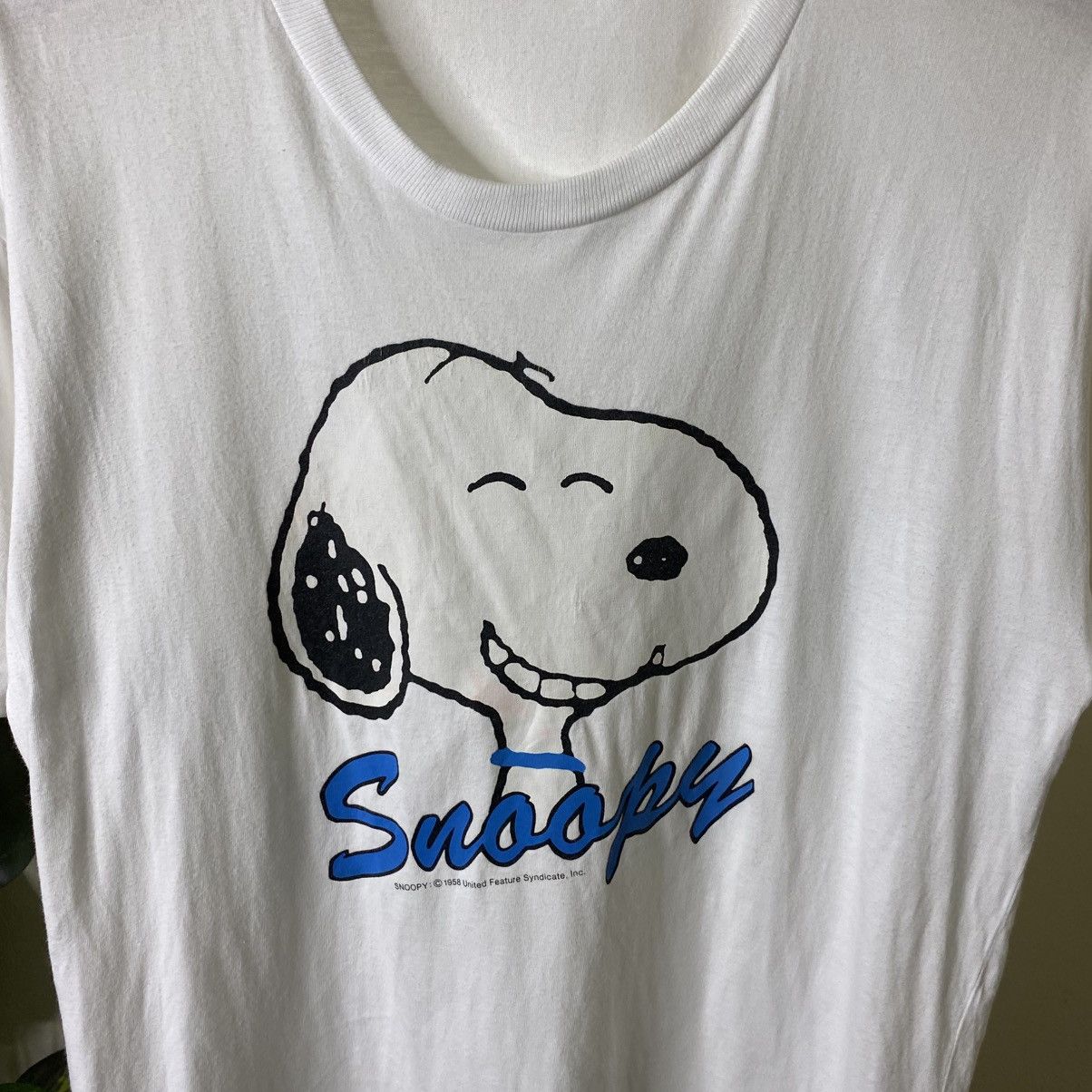 Peanuts Vintage 1990s Peanuts Snoopy Cartoon Big Graphic T Shirt Size US L / EU 52-54 / 3 - 2 Thumbnail