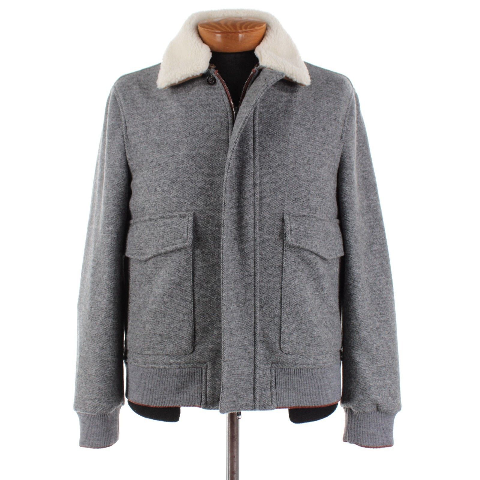 Luciano Barbera Luciano Barbera Jacket Size M US In Gray Wool Blend Size US M / EU 48-50 / 2 - 1 Thumbnail