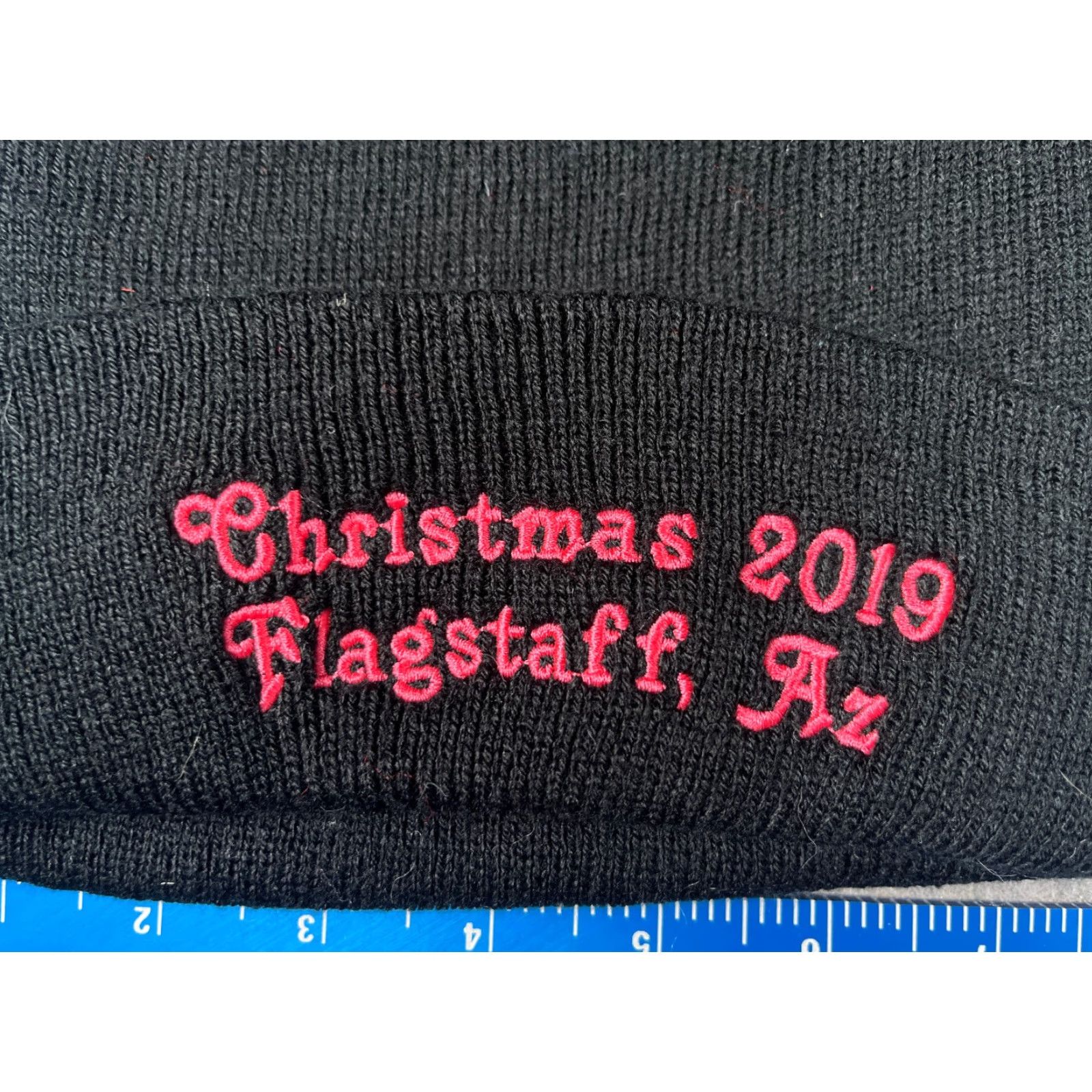 Vintage Unbranded Beanie Toque Adult One Size Black Knit Acrylic Ski Christmas Flagstaff AZ Size ONE SIZE - 2 Thumbnail