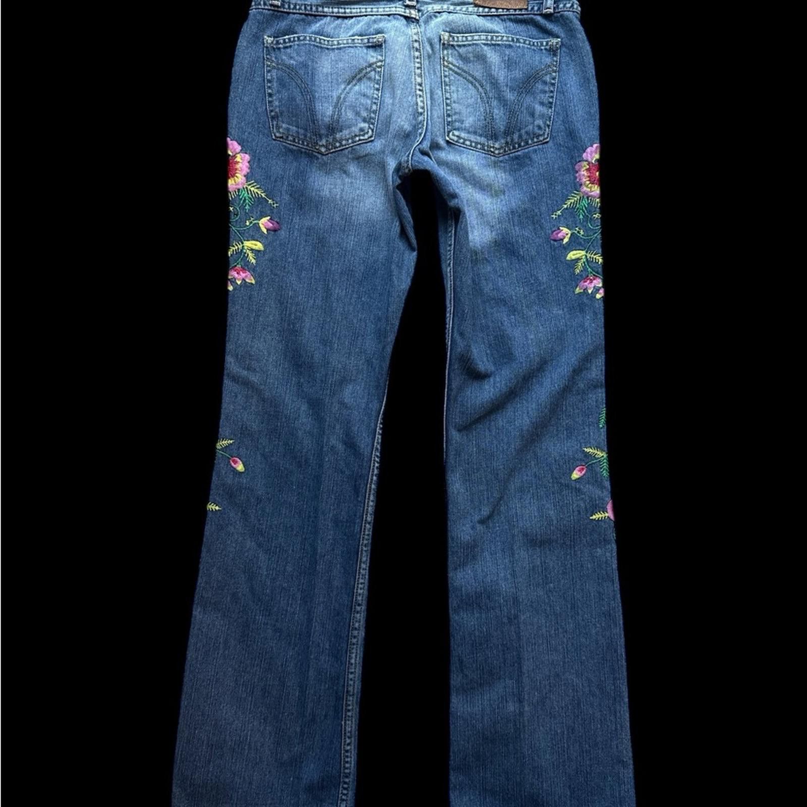 D.Gnak By Kang.D Vintage Dolce Gabanna Floral Embroidered Jeans 30 32 lowrise Size 30" / US 8 / IT 44 - 6 Thumbnail