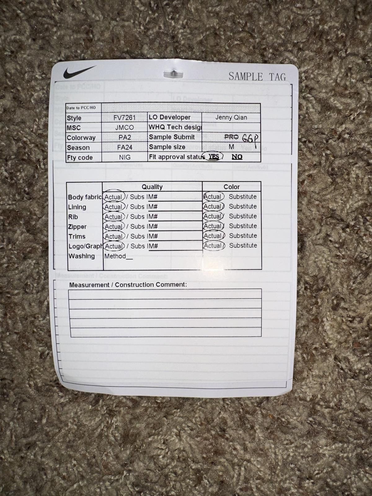 Designer Air Jordan Essentials Rugby Long Sleeve Men’s Lifestyle Shirt Sample Size US M / EU 48-50 / 2 - 9 Thumbnail