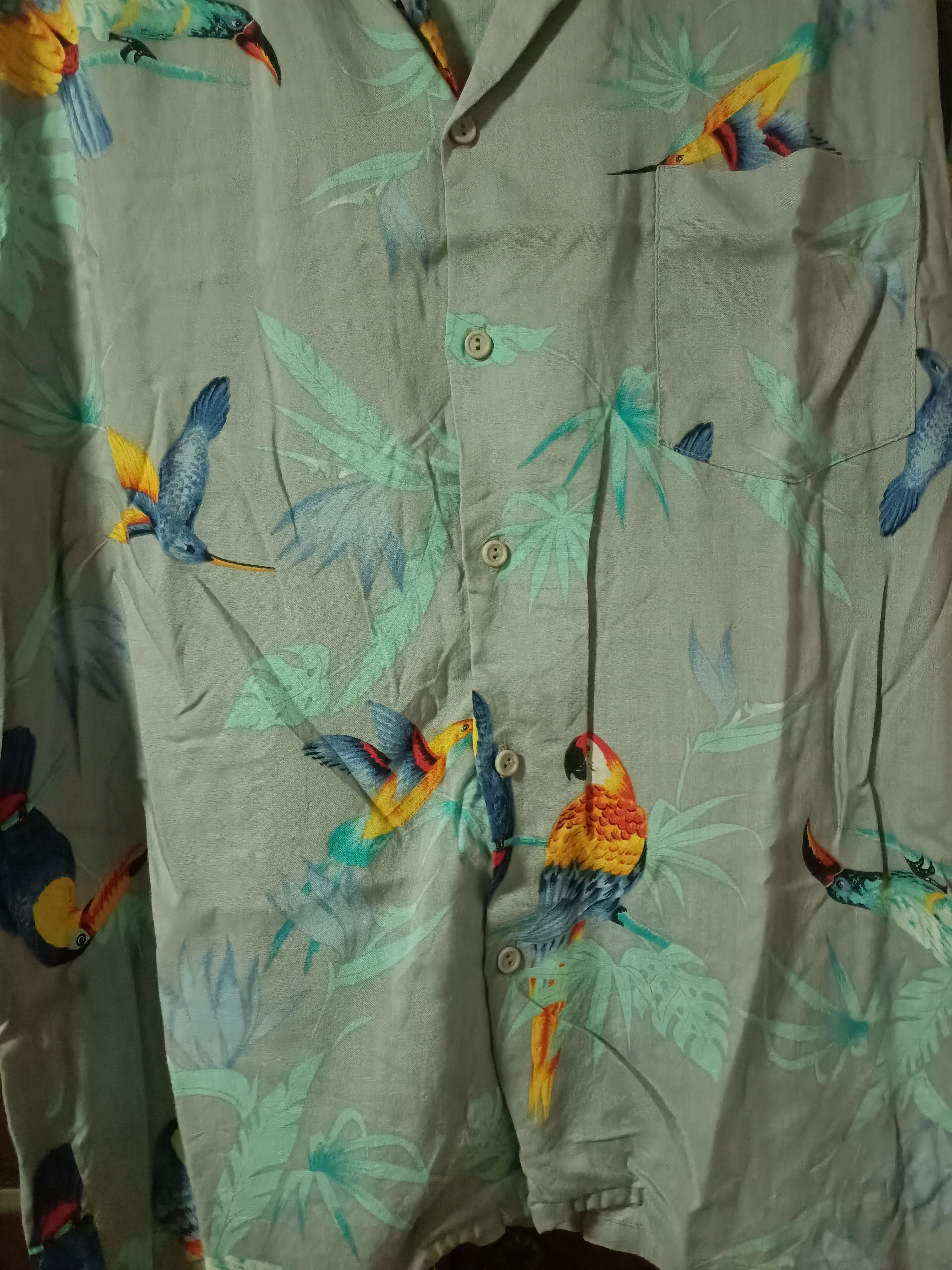Vintage Vintage Full Print Old Parrot Hawaiian Men Shirt Size US XL / EU 56 / 4 - 6 Thumbnail