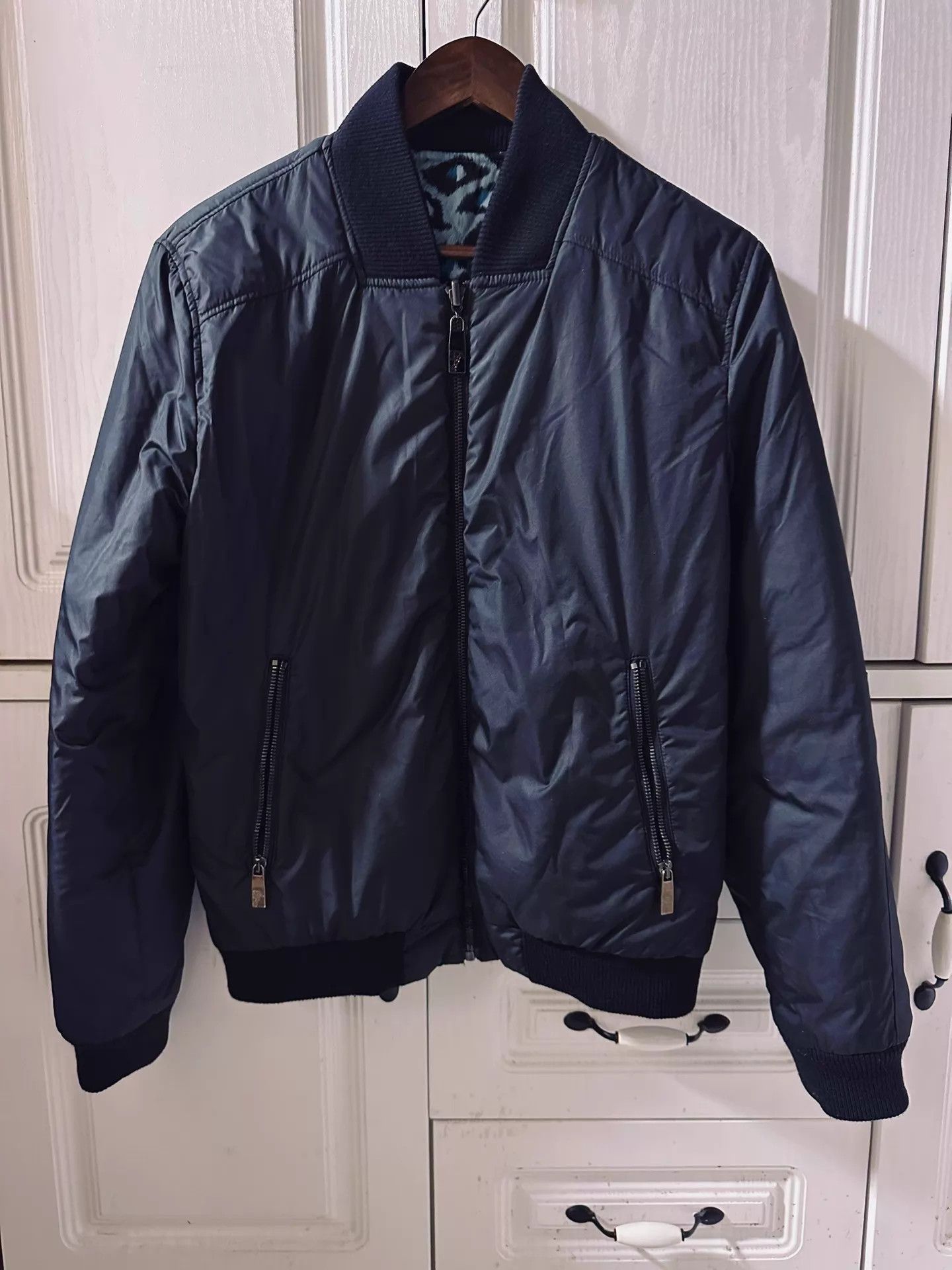 Versace Versace Baroque Blue Gold Double-Faced Padded Jacket S Size US S / EU 44-46 / 1 - 3 Thumbnail
