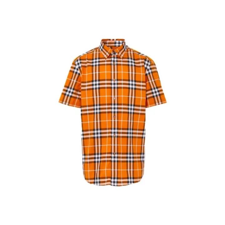 Burberry Burberry Short Sleeve Plaid Cotton Shirt Size US XS / EU 42 / 0 - 1 Thumbnail